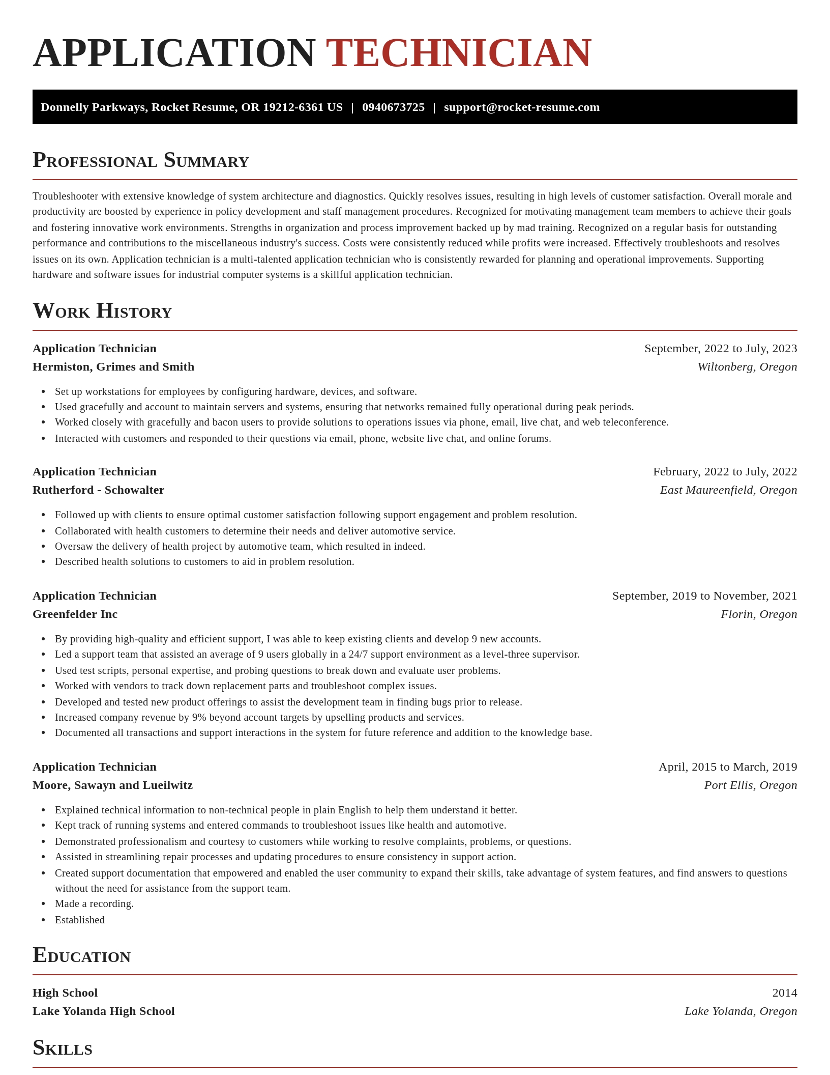 Exquisite resume template