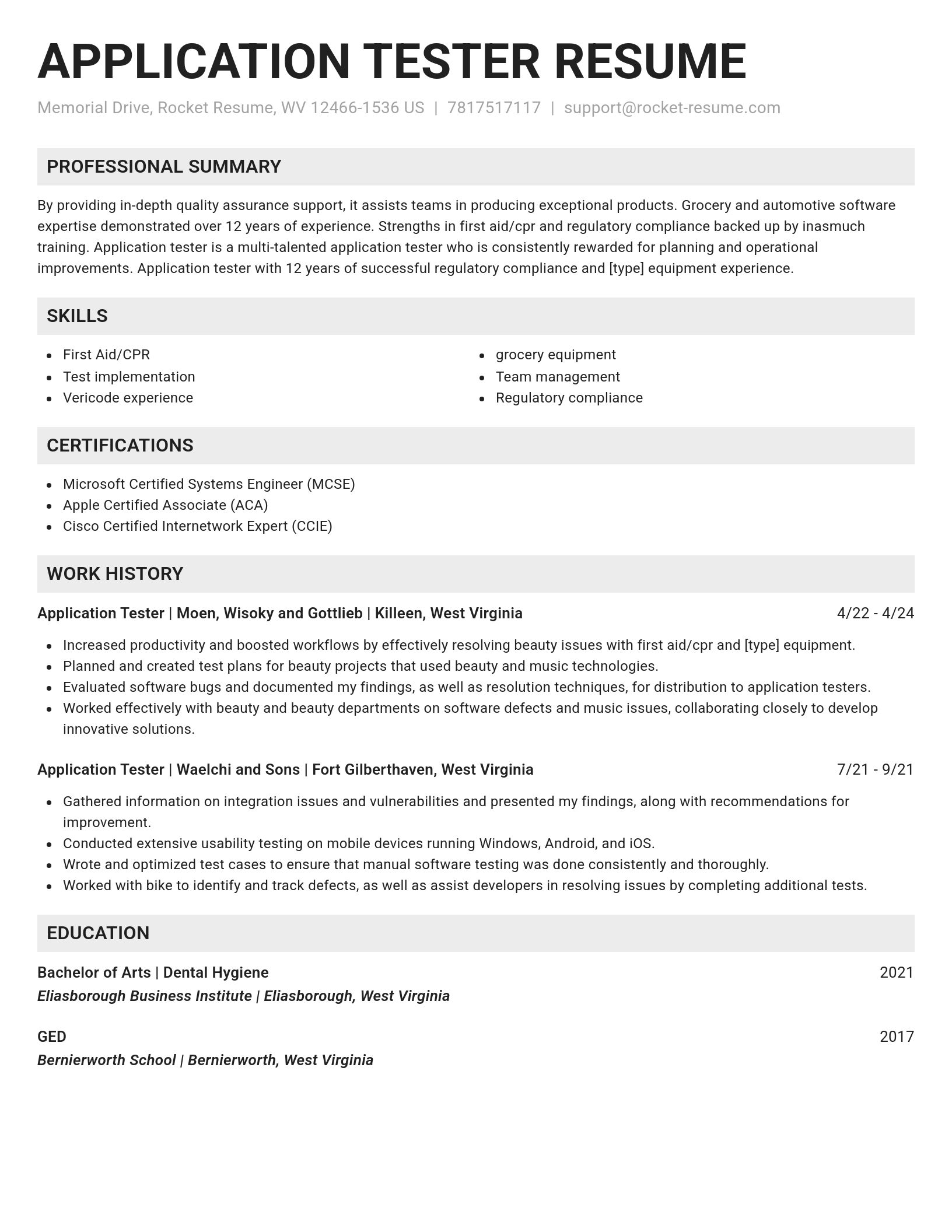 Genius resume template