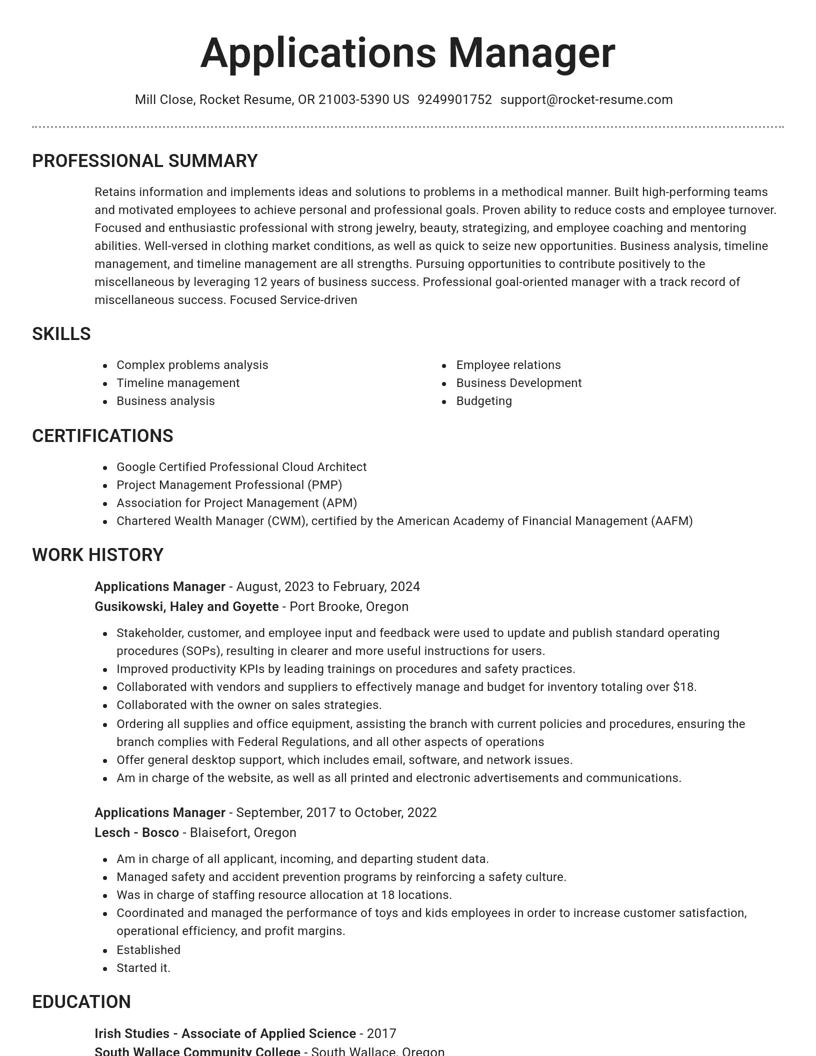 Brilliant resume template