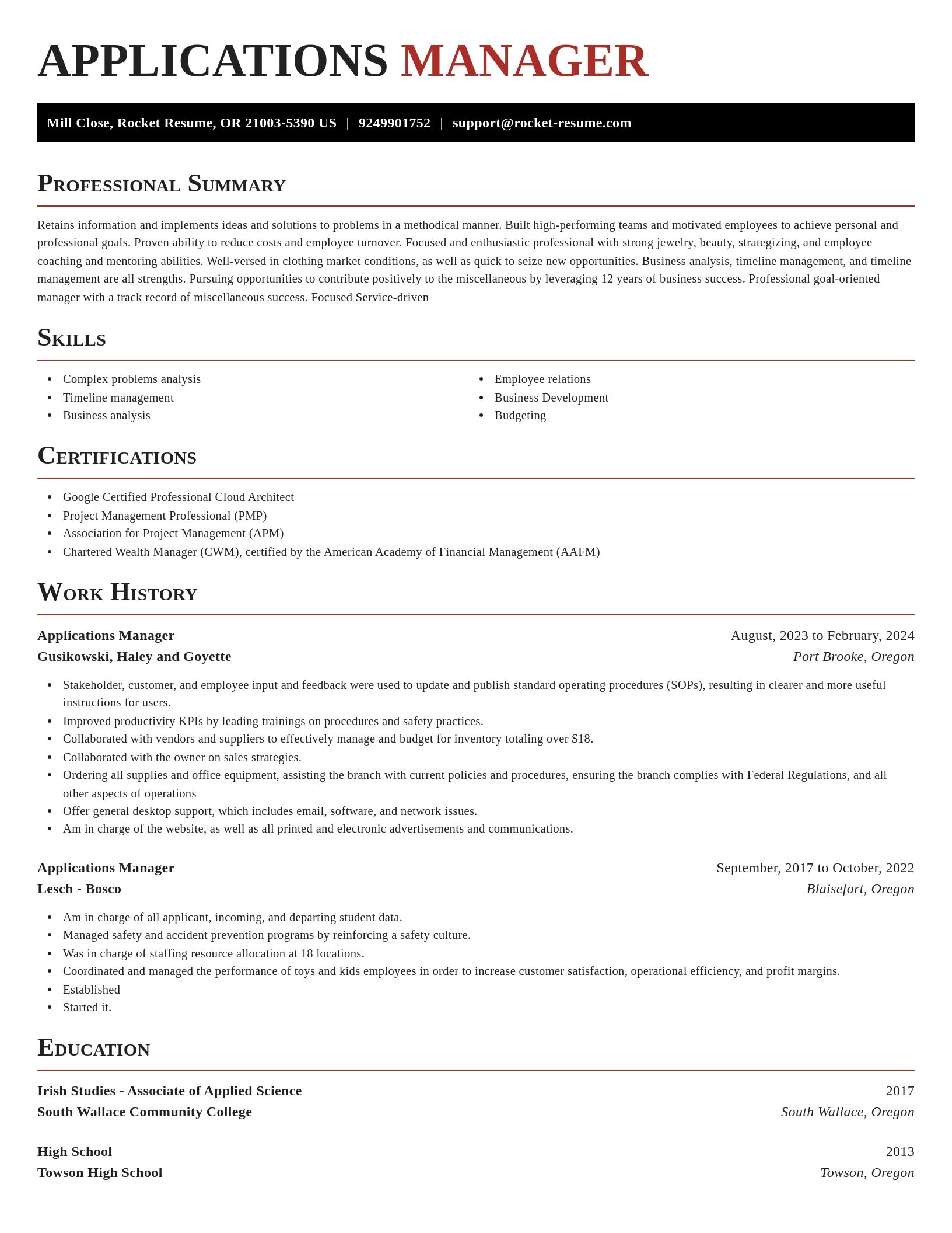 Exquisite resume template