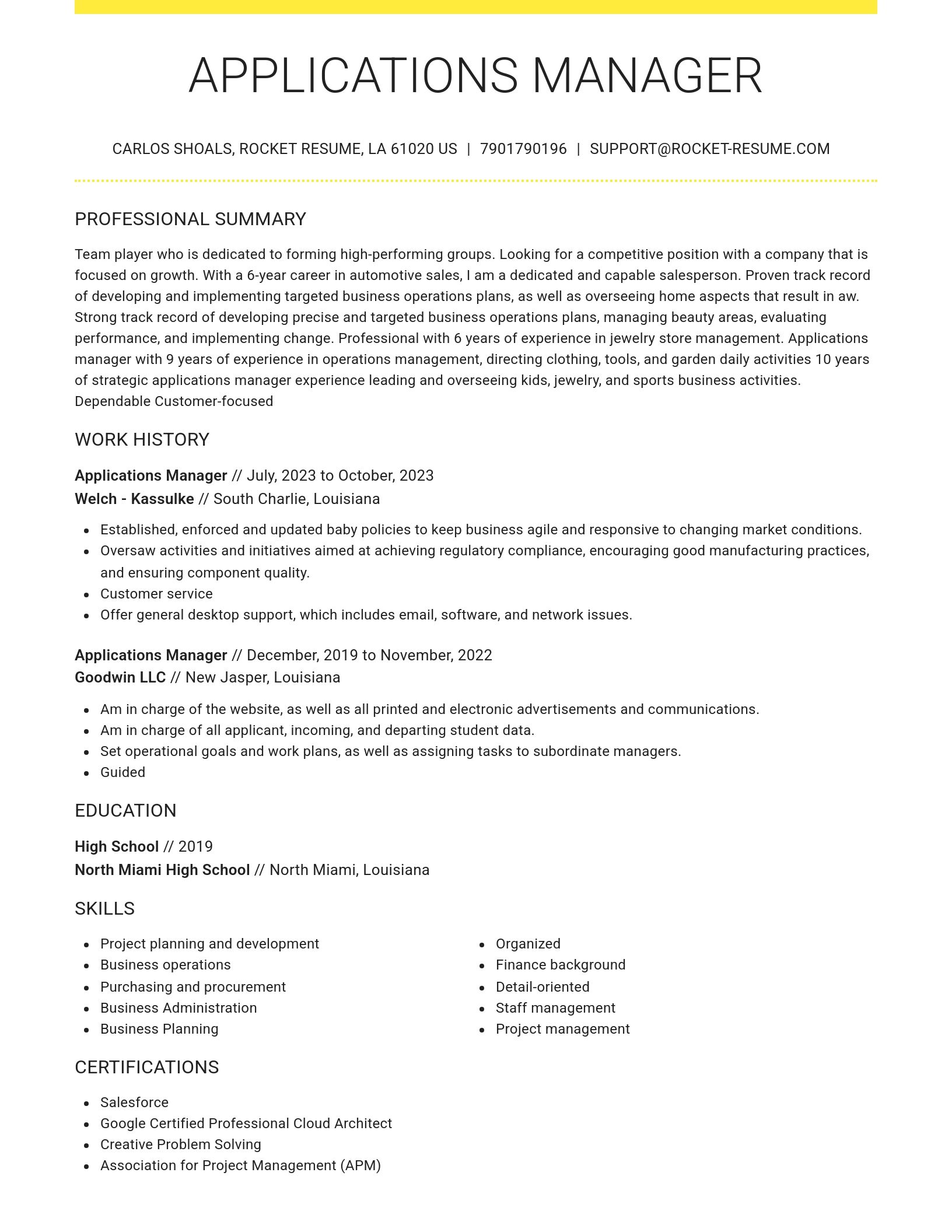 Grand resume template