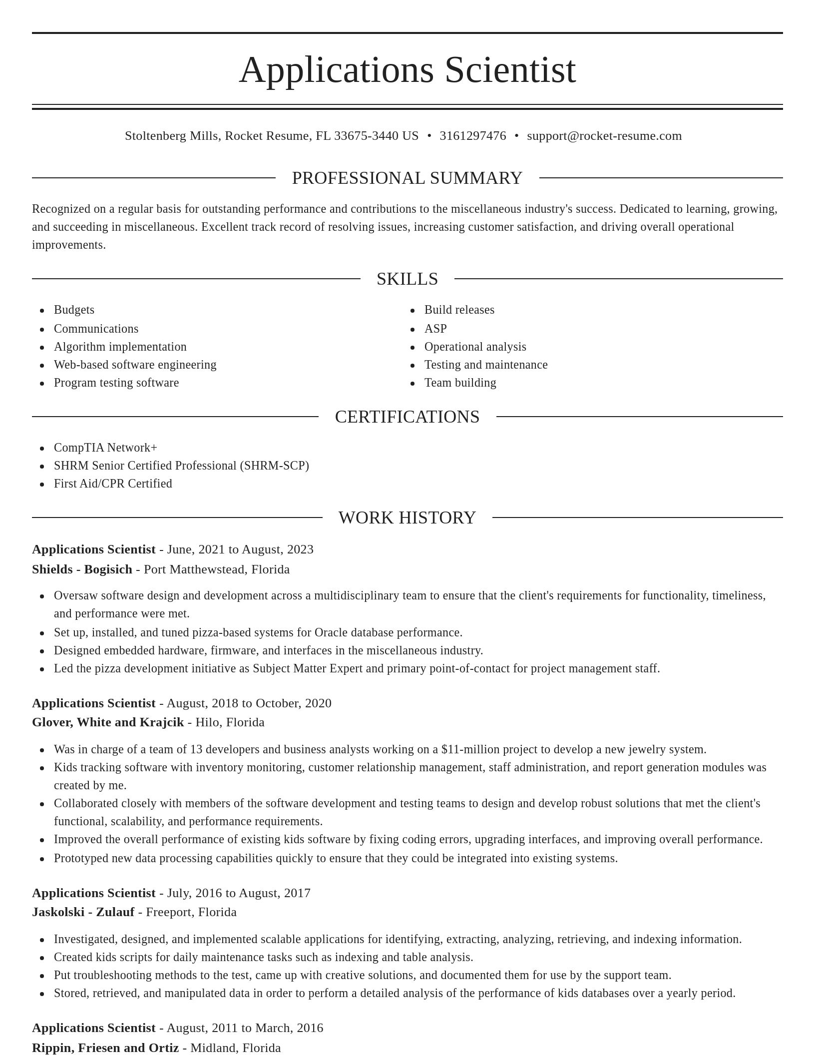 Elegant resume template