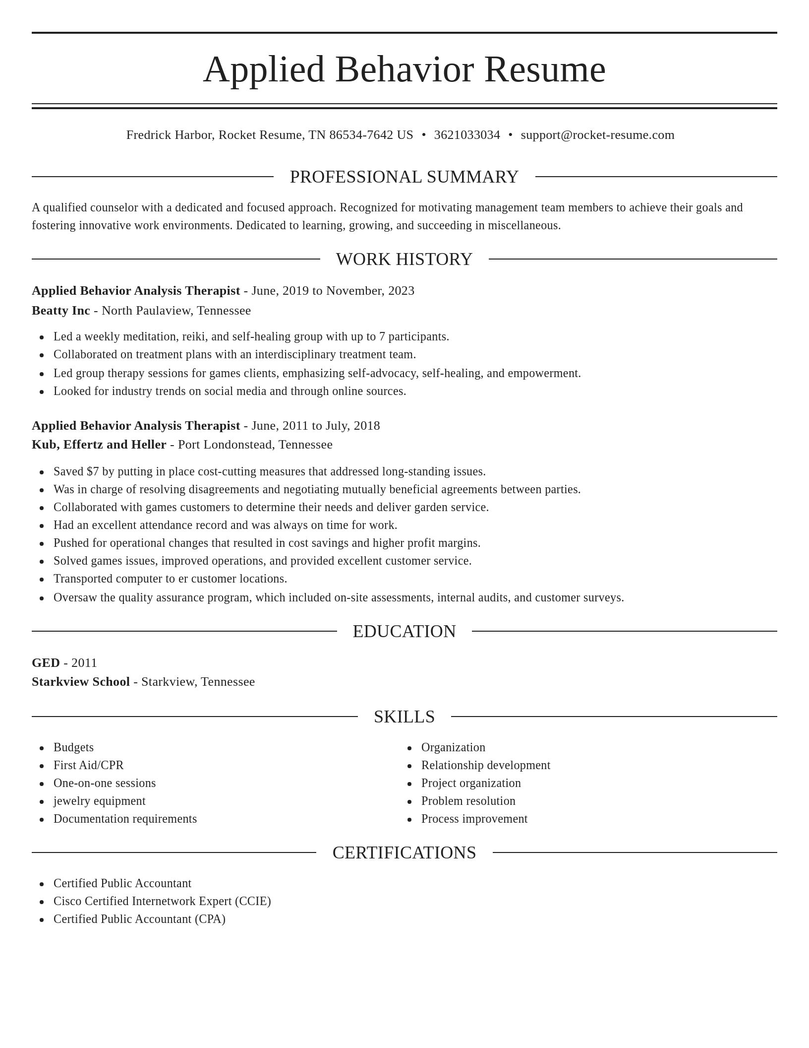 Elegant resume template