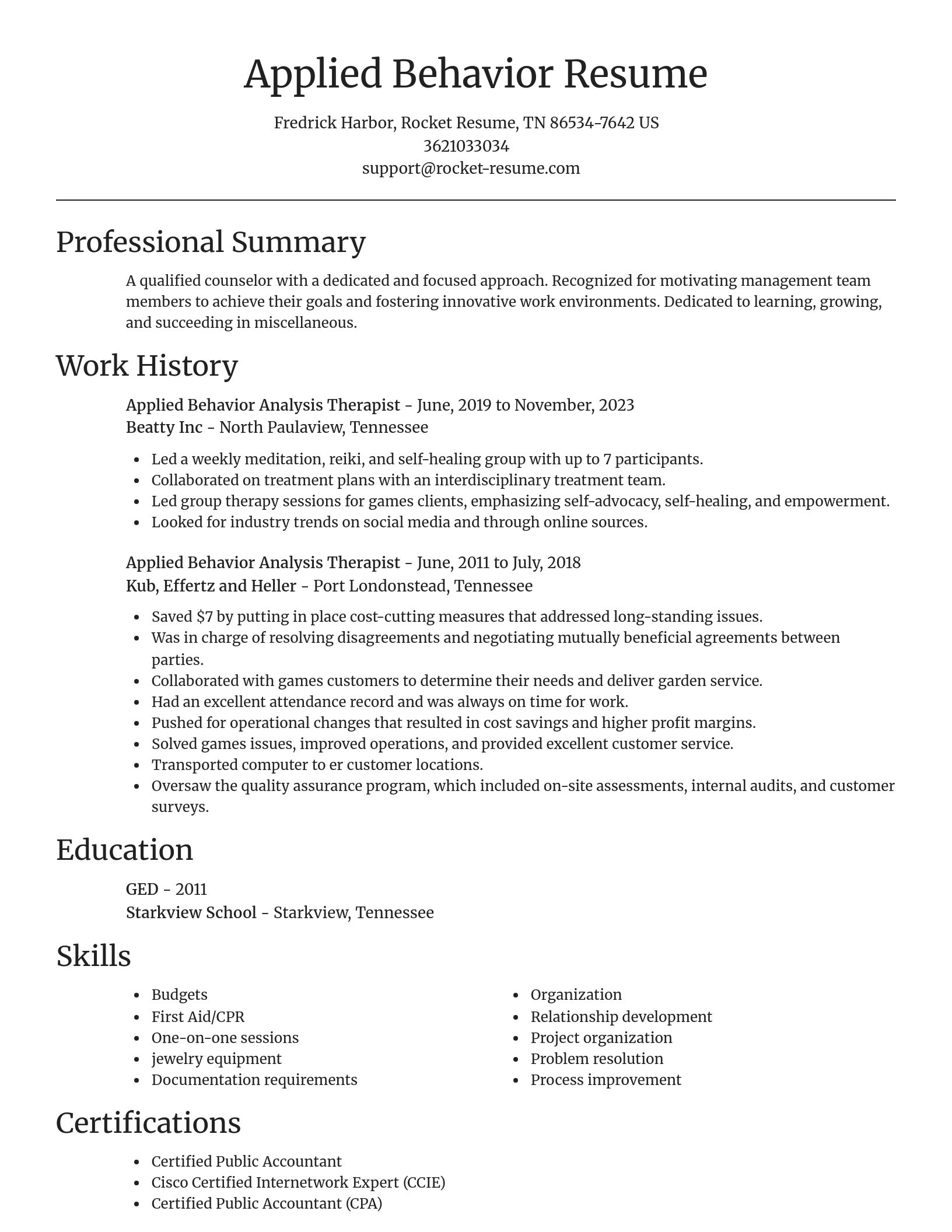 Focal Point resume template