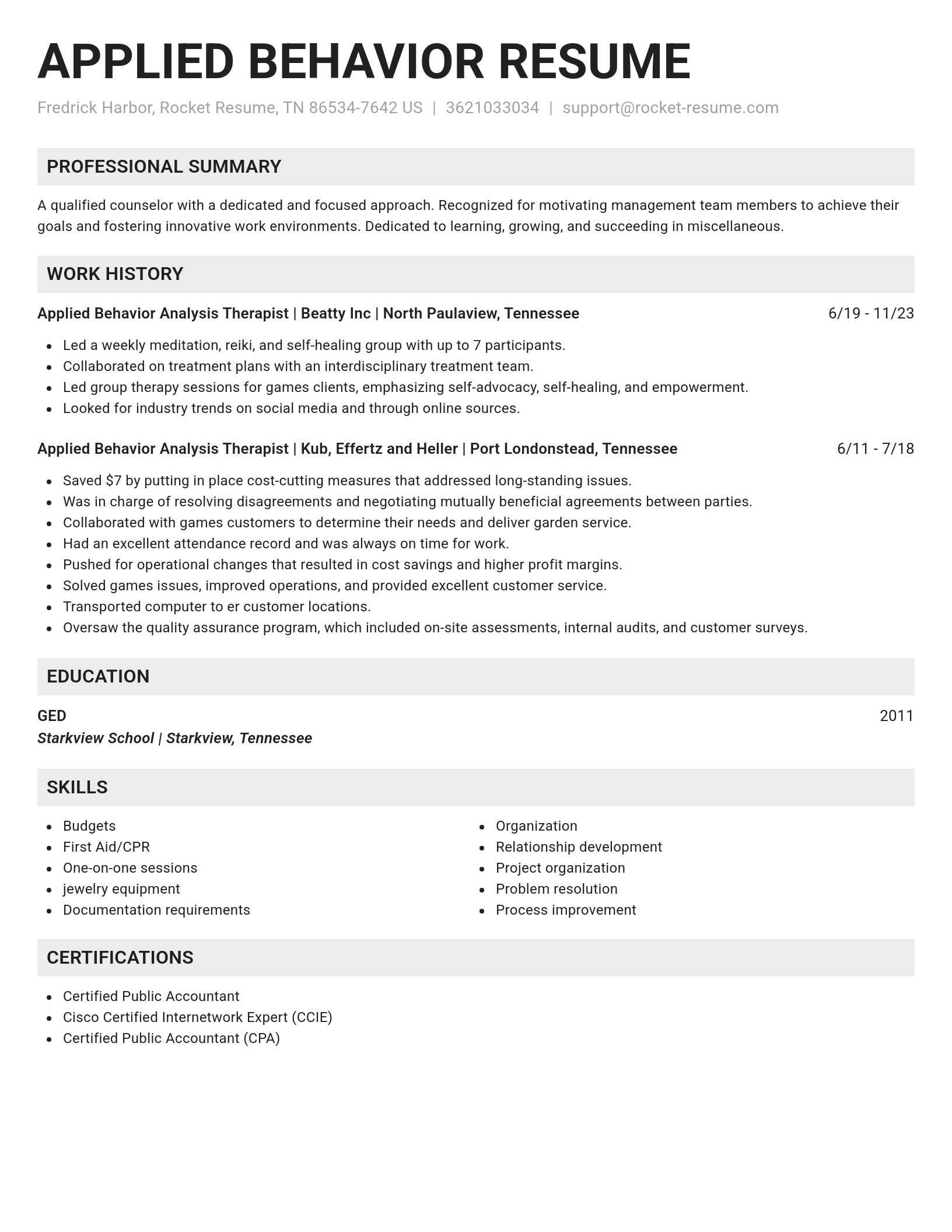 Genius resume template