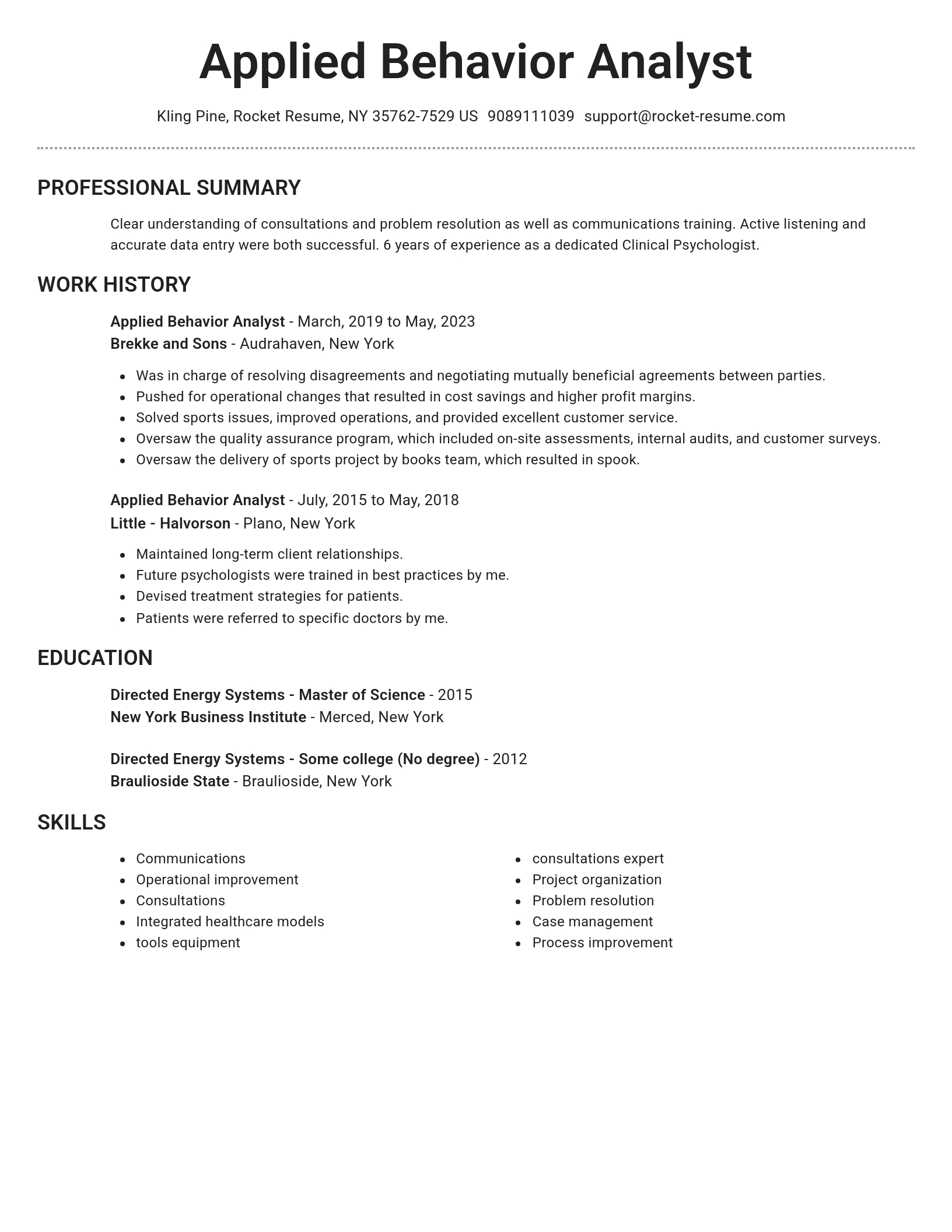 Brilliant resume template