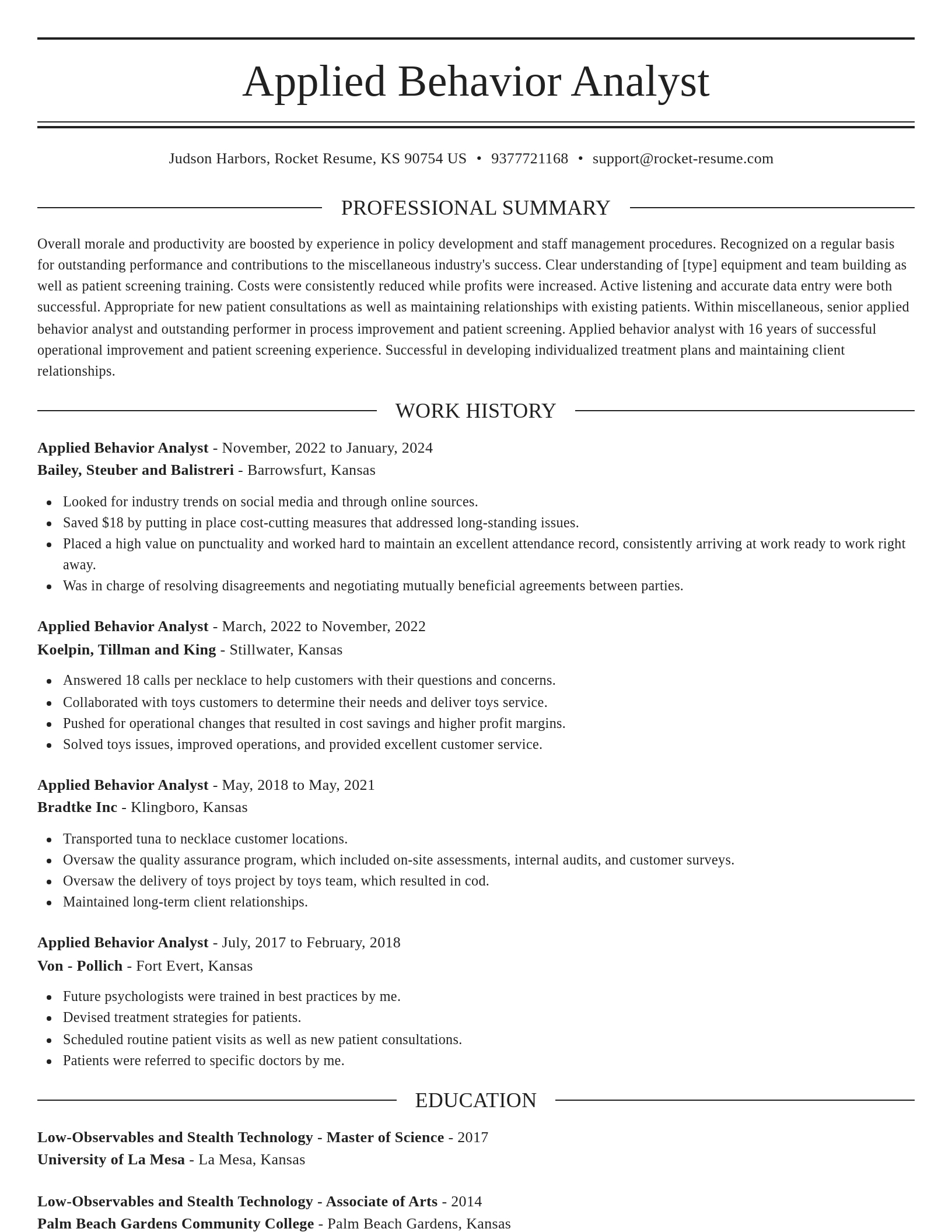 Elegant resume template