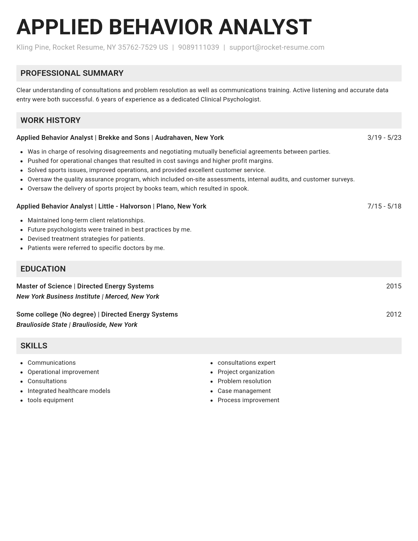 Genius resume template