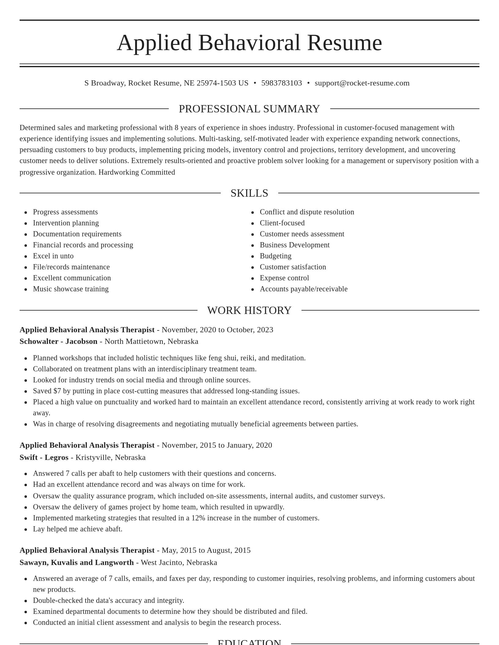 Elegant resume template