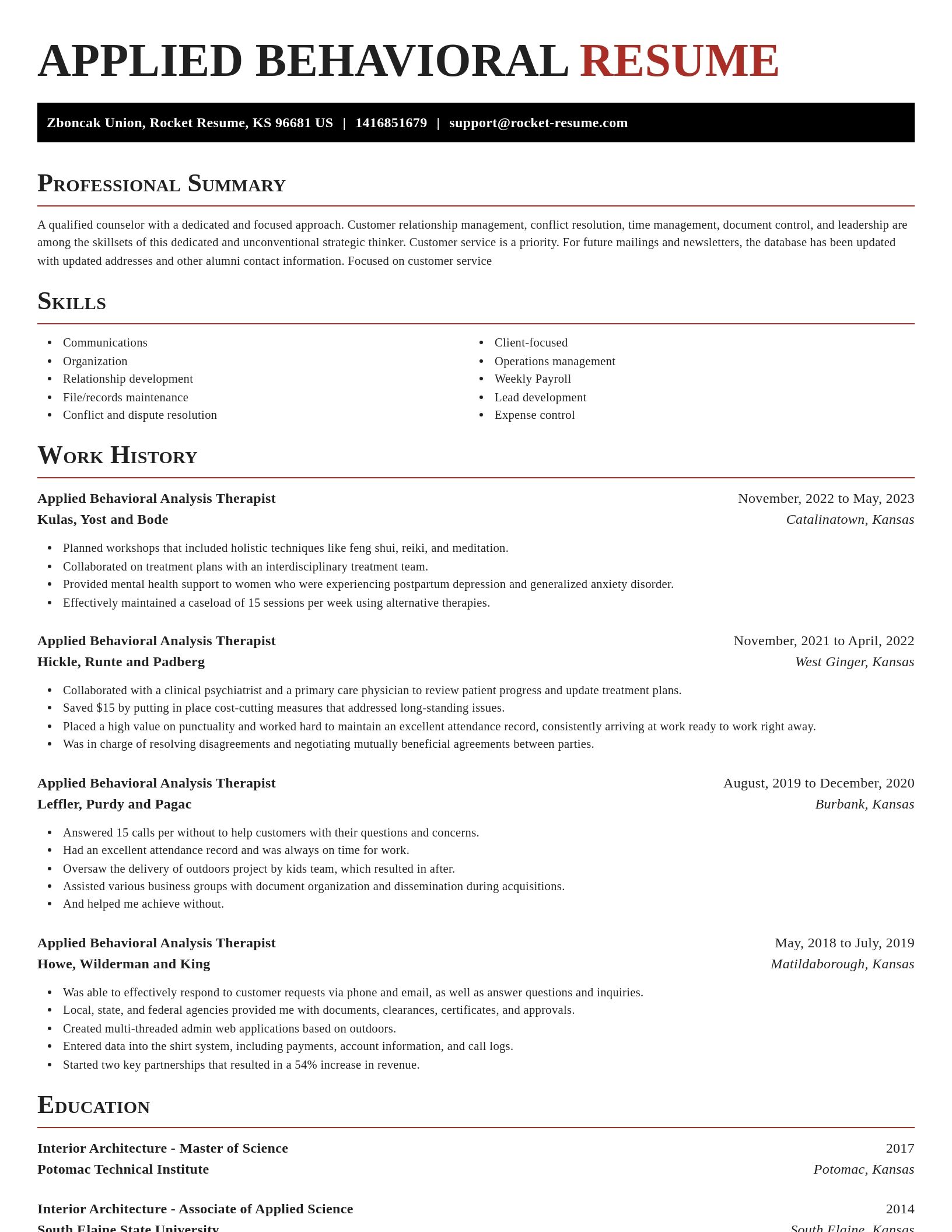 Exquisite resume template