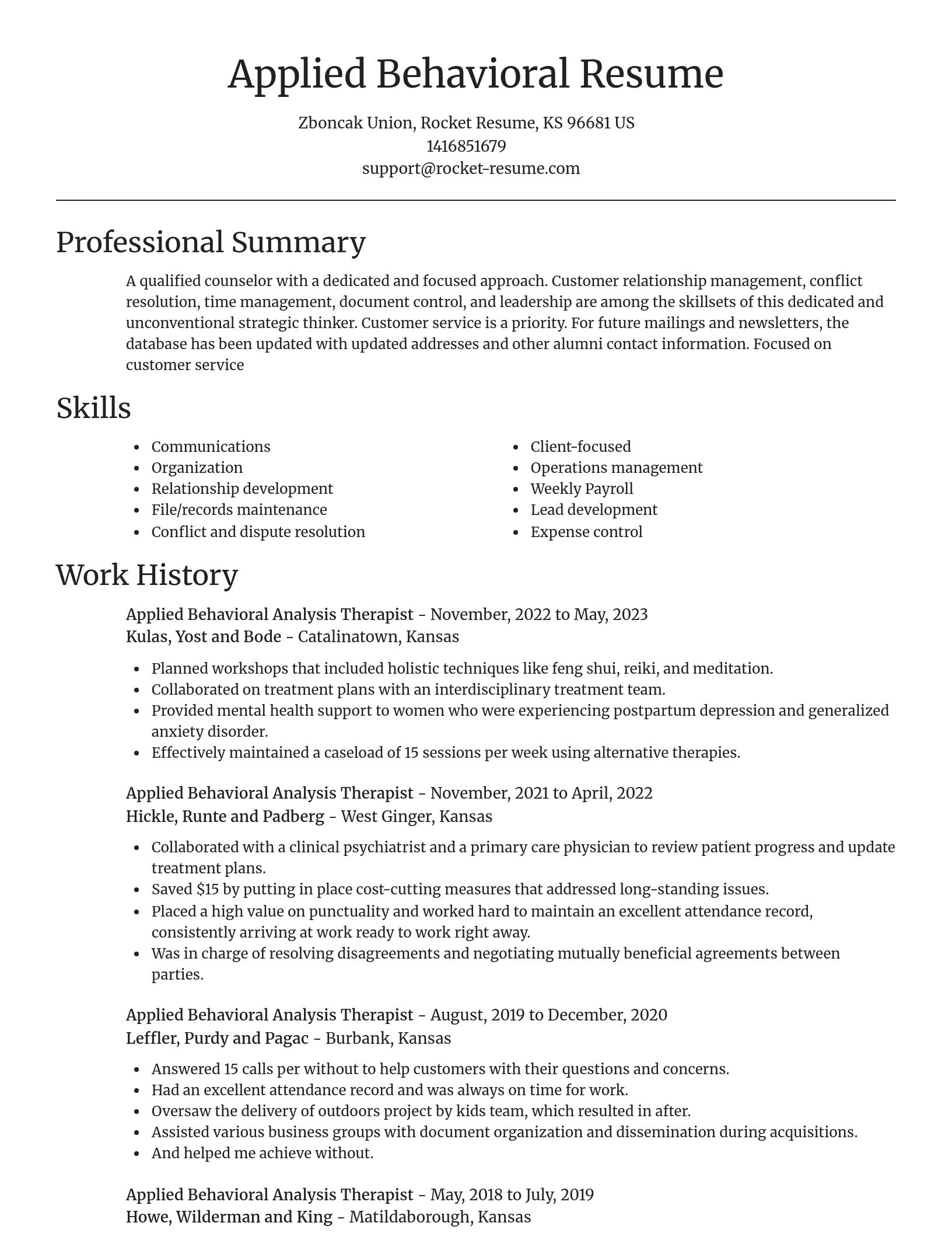 Focal Point resume template