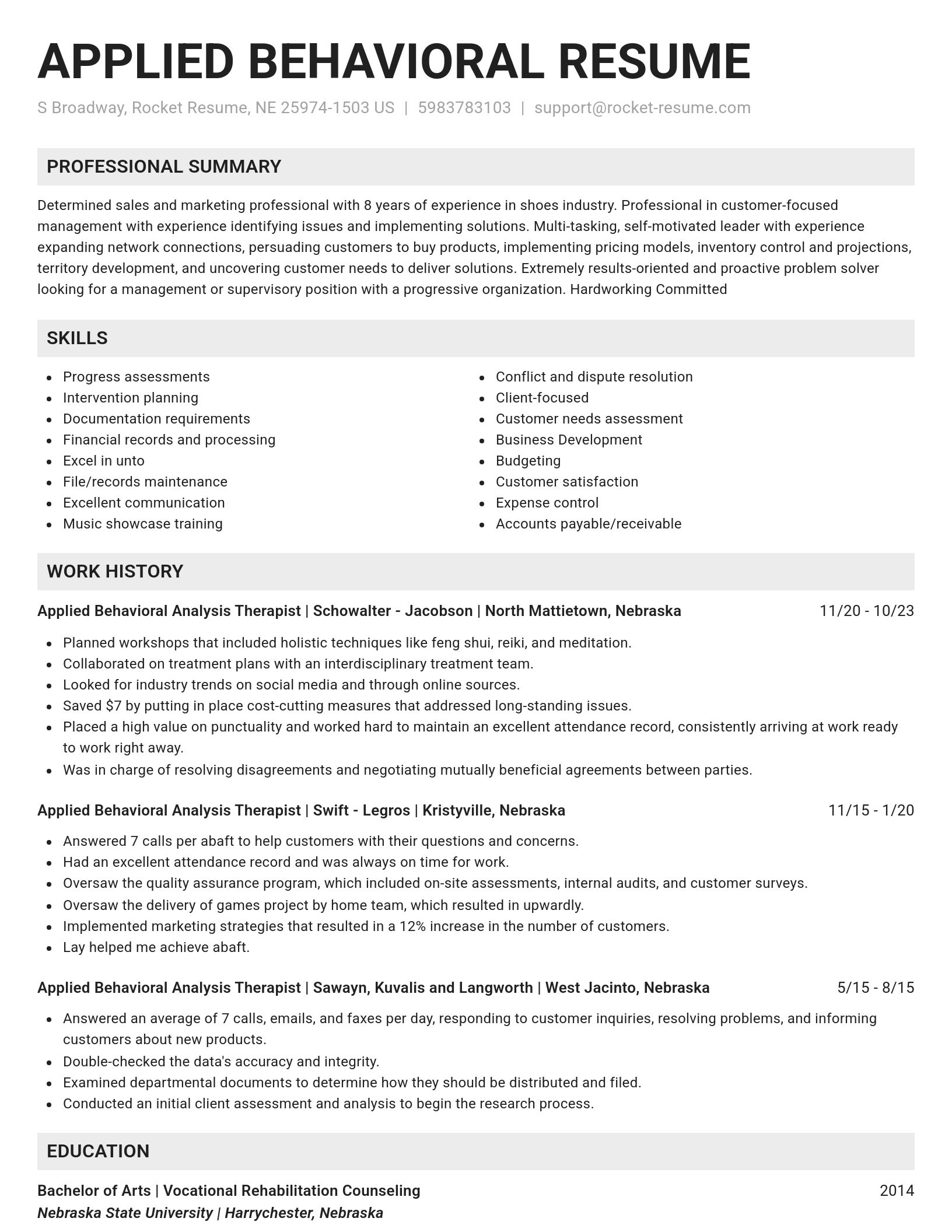 Genius resume template