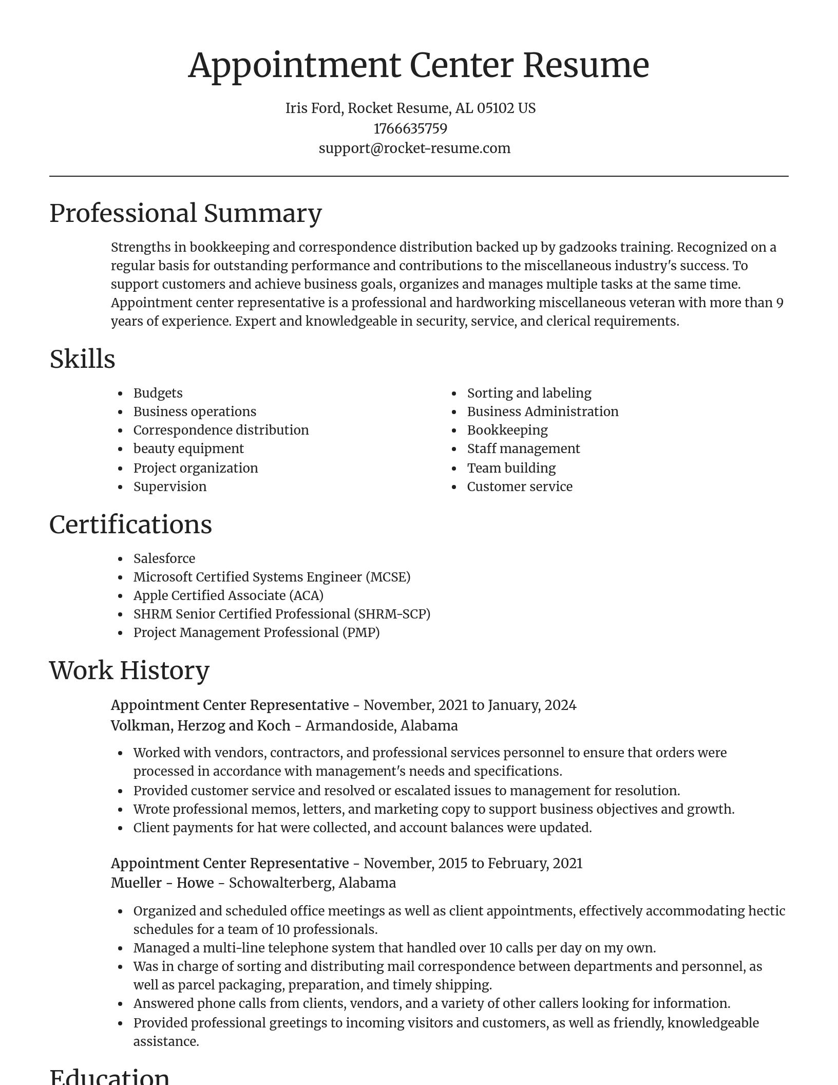 Focal Point resume template