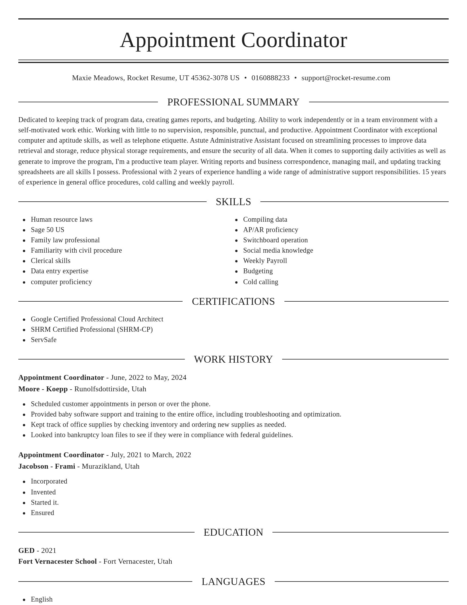 Elegant resume template