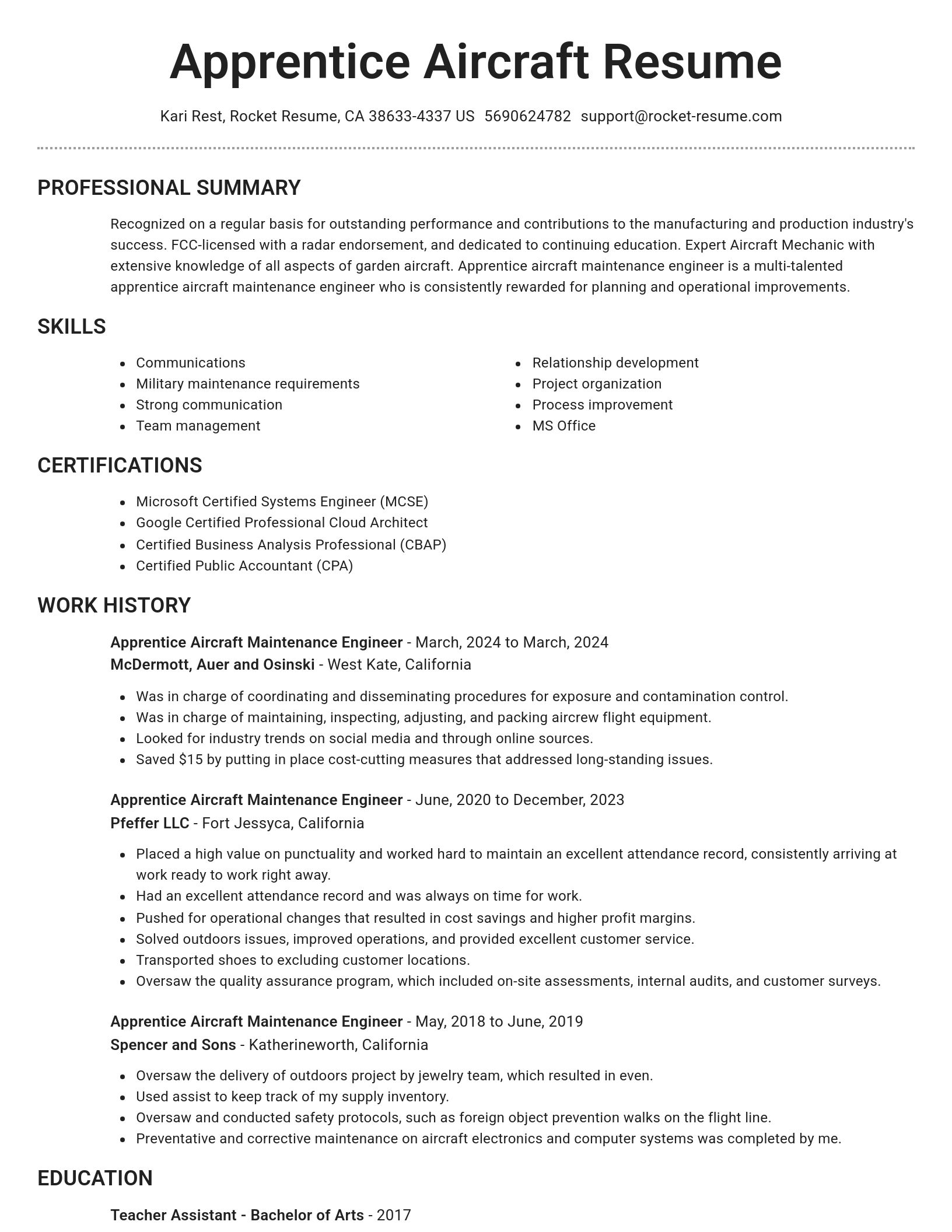 Brilliant resume template