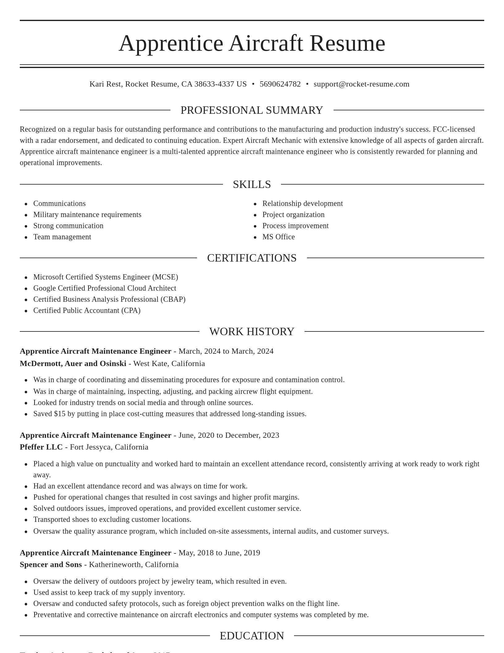 Elegant resume template