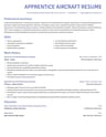 Apprentice Aircraft Maintenance Engineer resume template