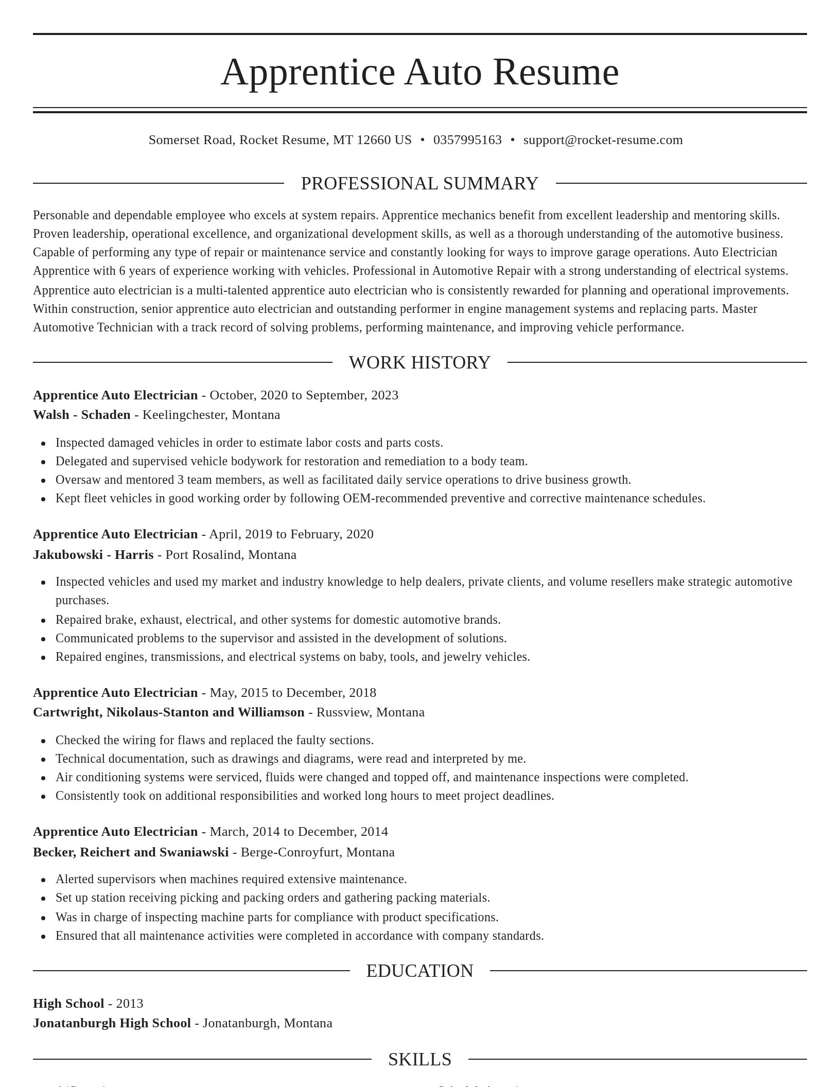 Elegant resume template