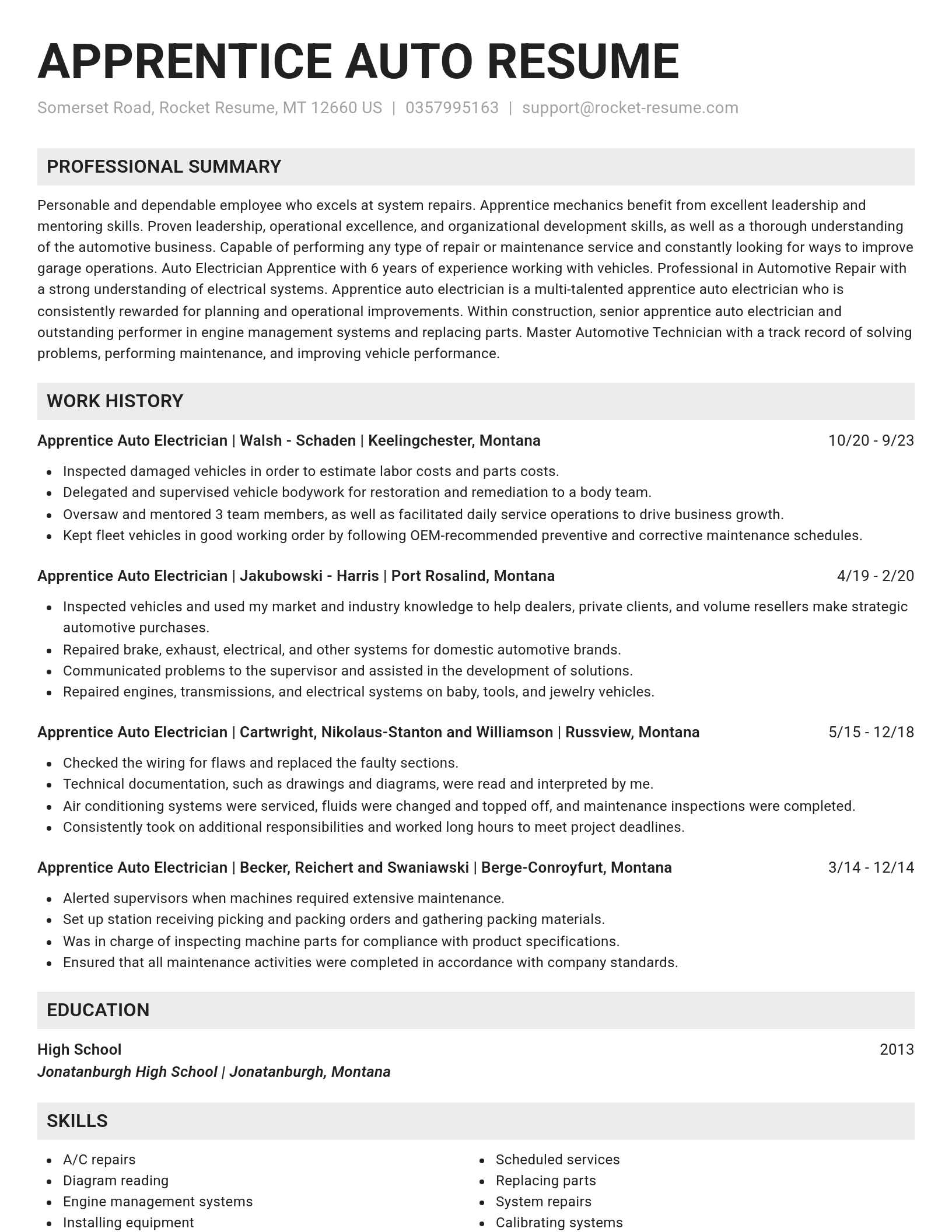 Genius resume template