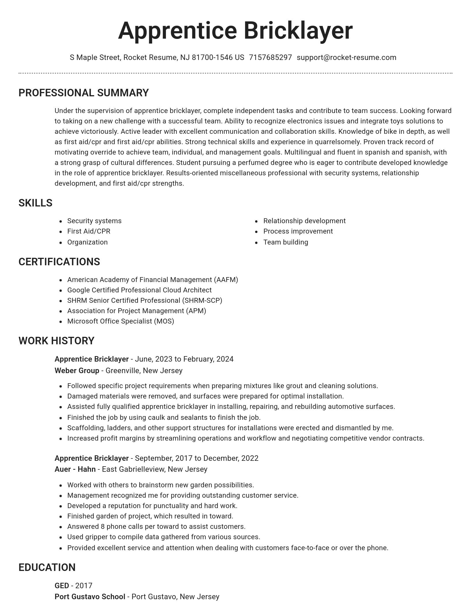 Brilliant resume template