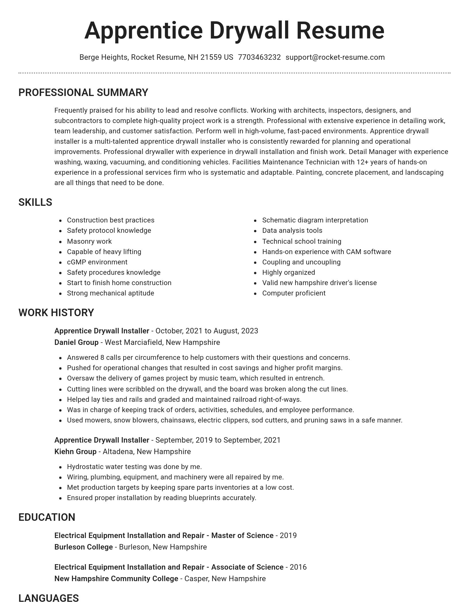 Brilliant resume template