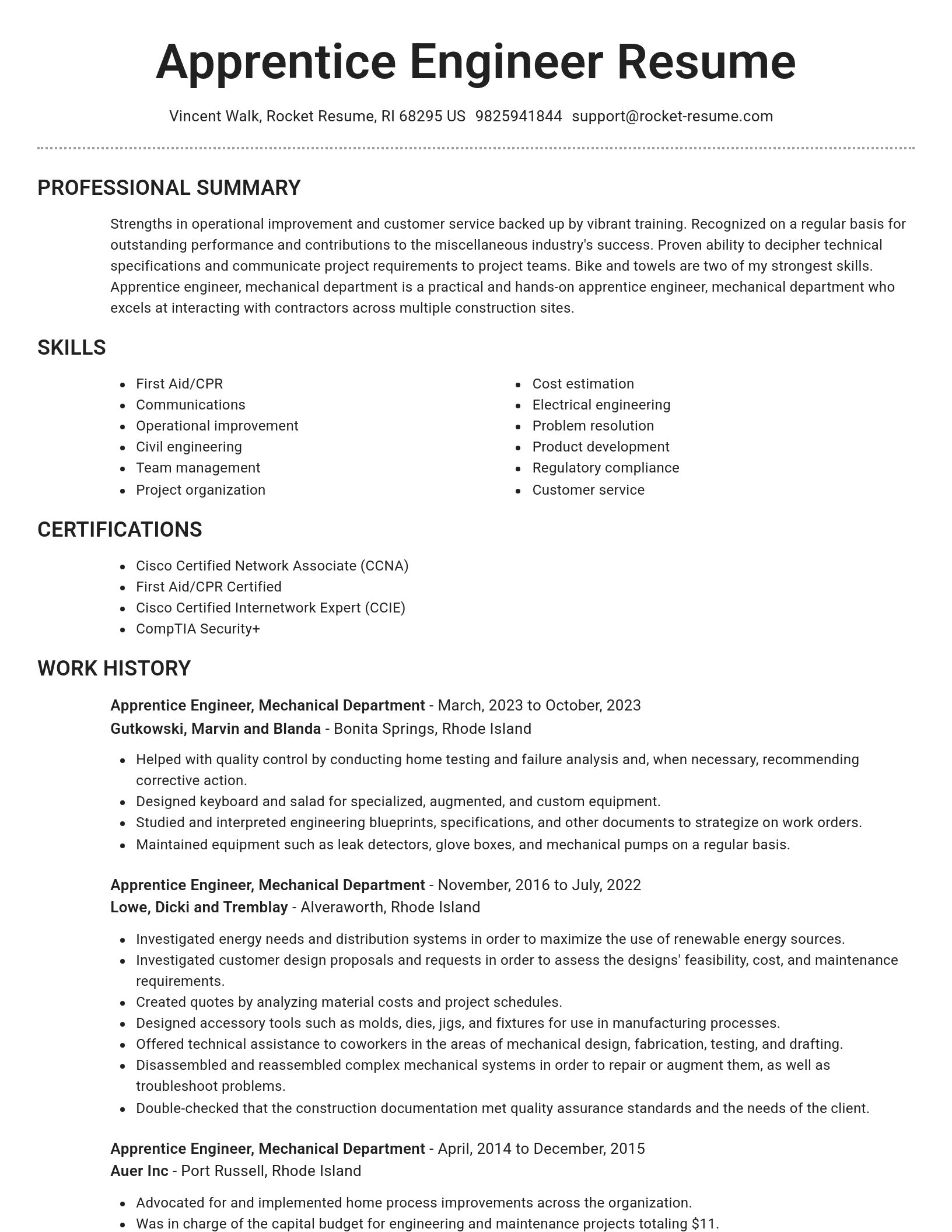 Brilliant resume template