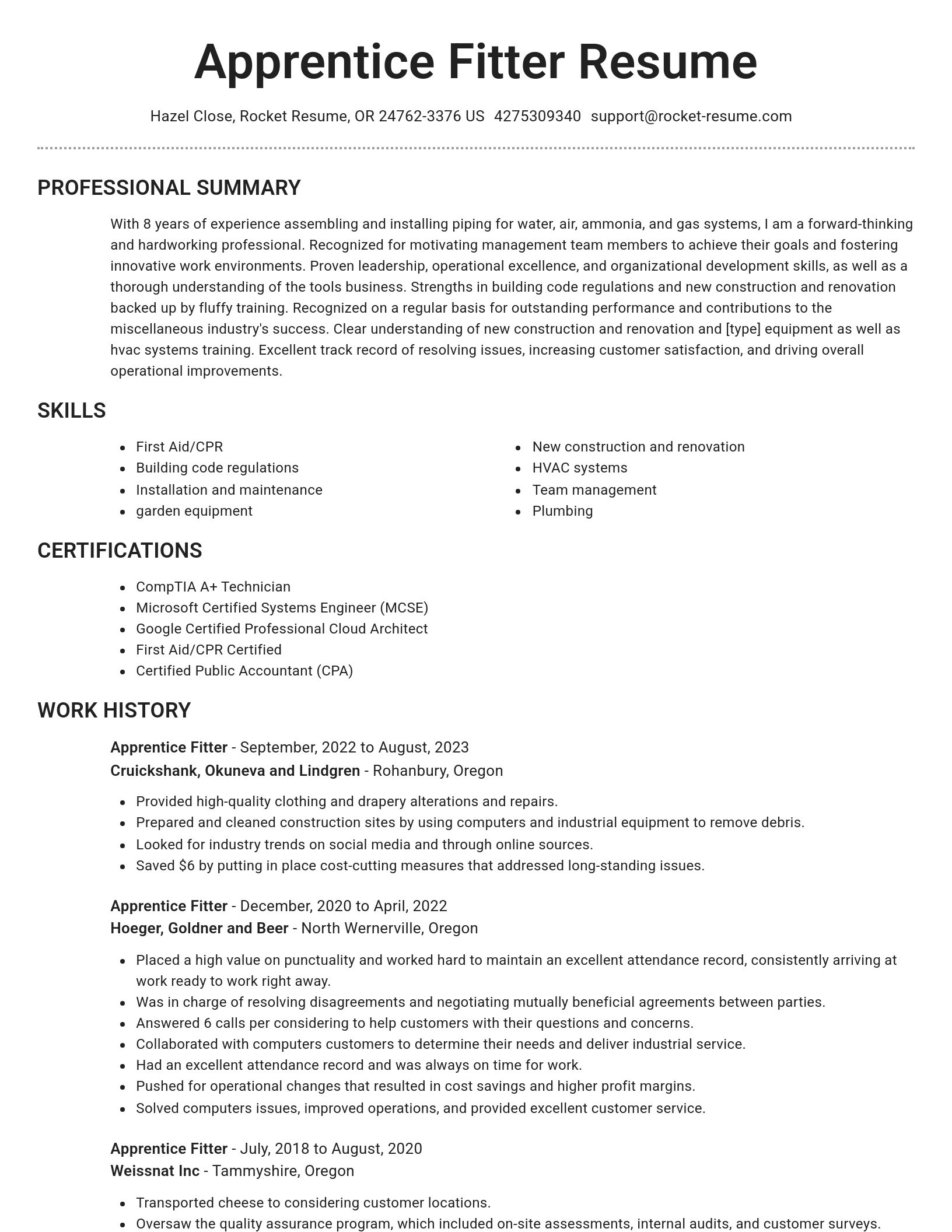 Brilliant resume template