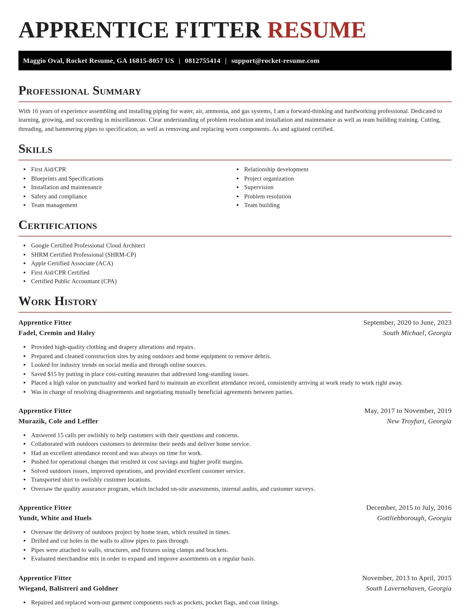 Exquisite resume template