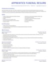 Apprentice Funeral Director resume template