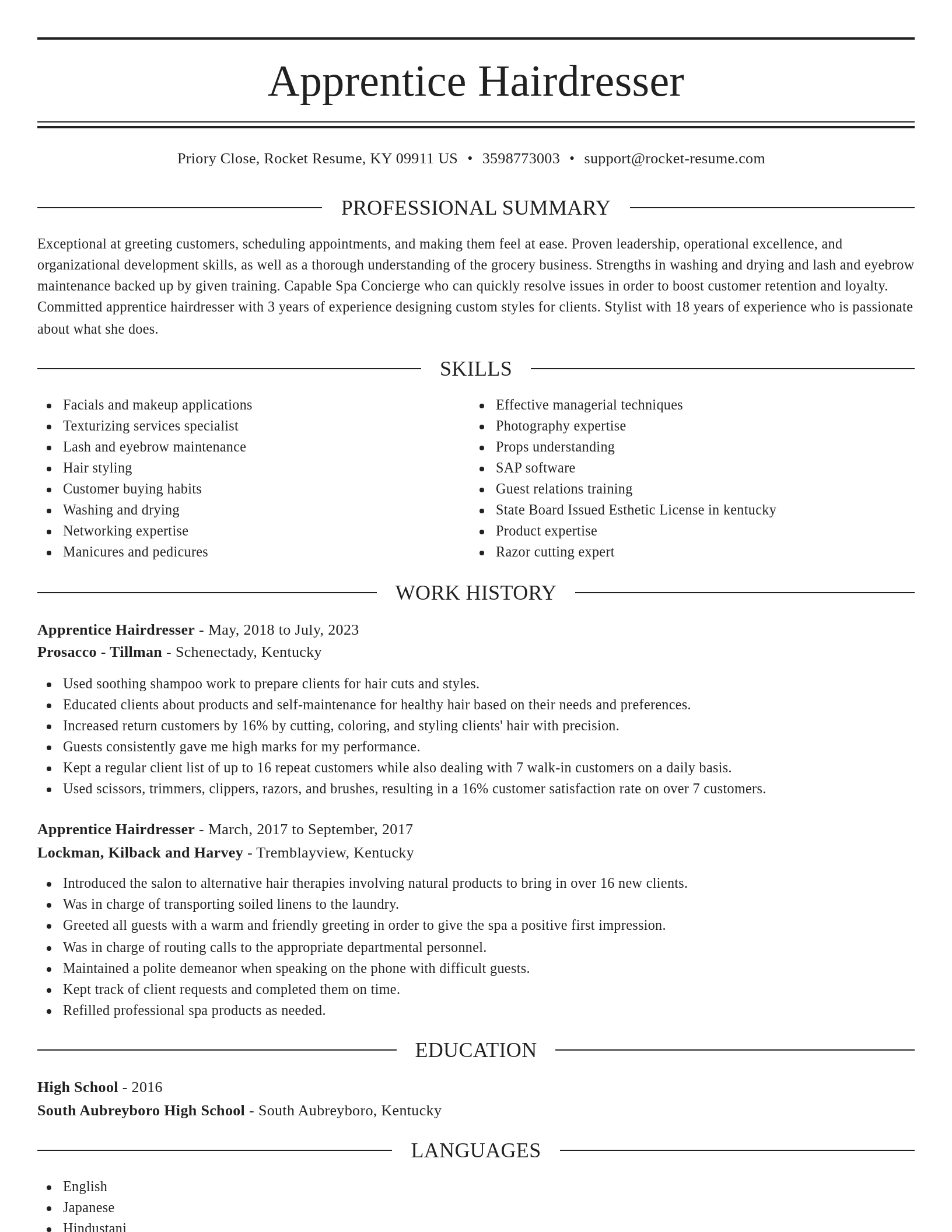 Elegant resume template