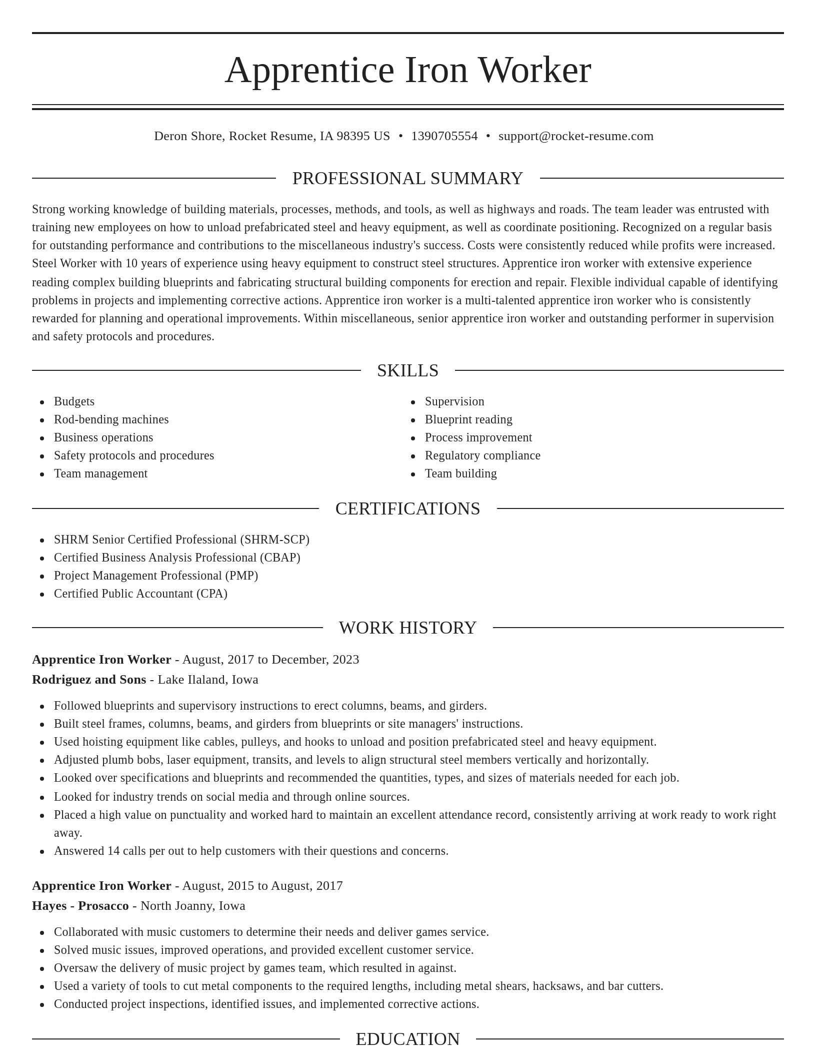 Elegant resume template