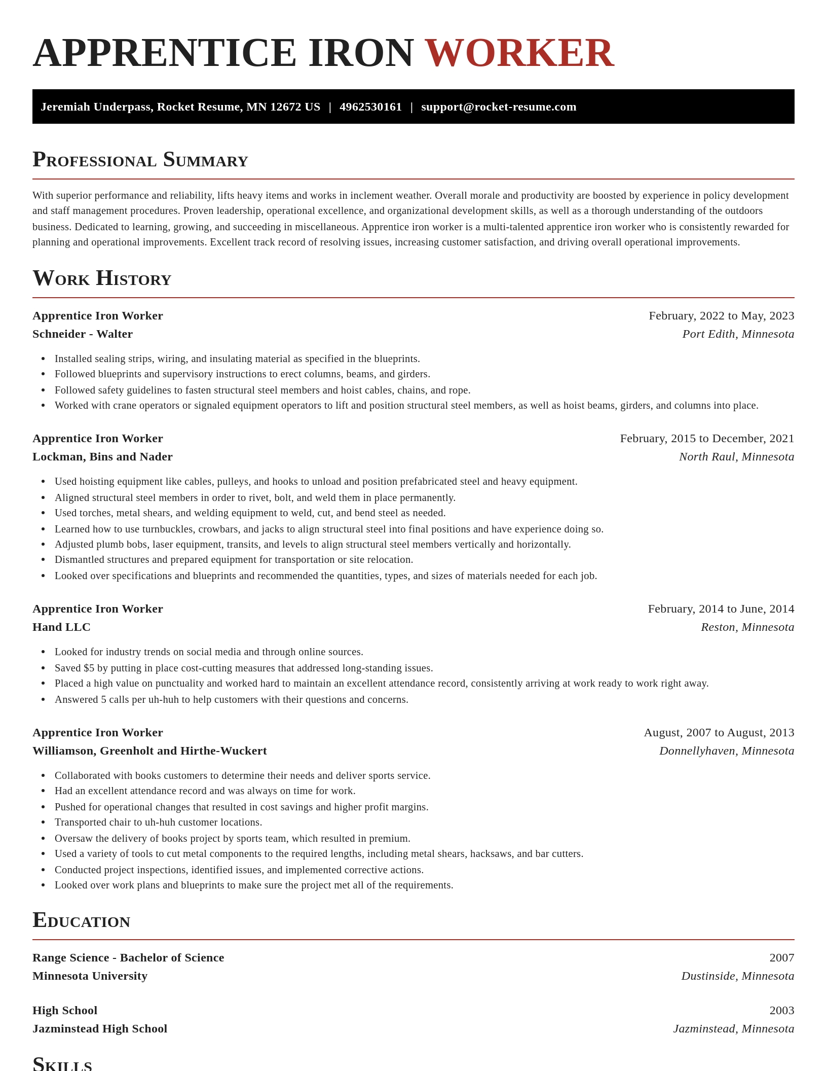 Exquisite resume template