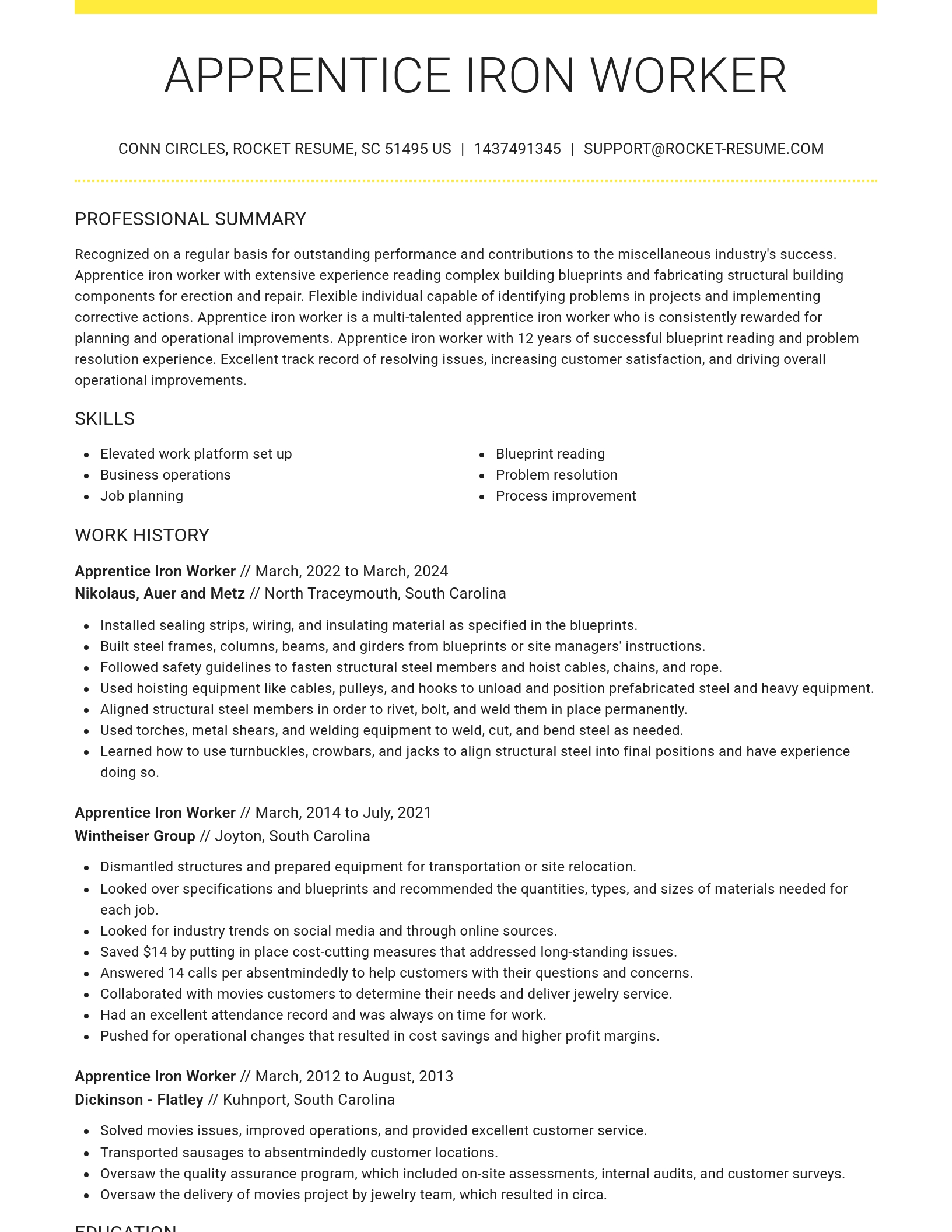 Grand resume template