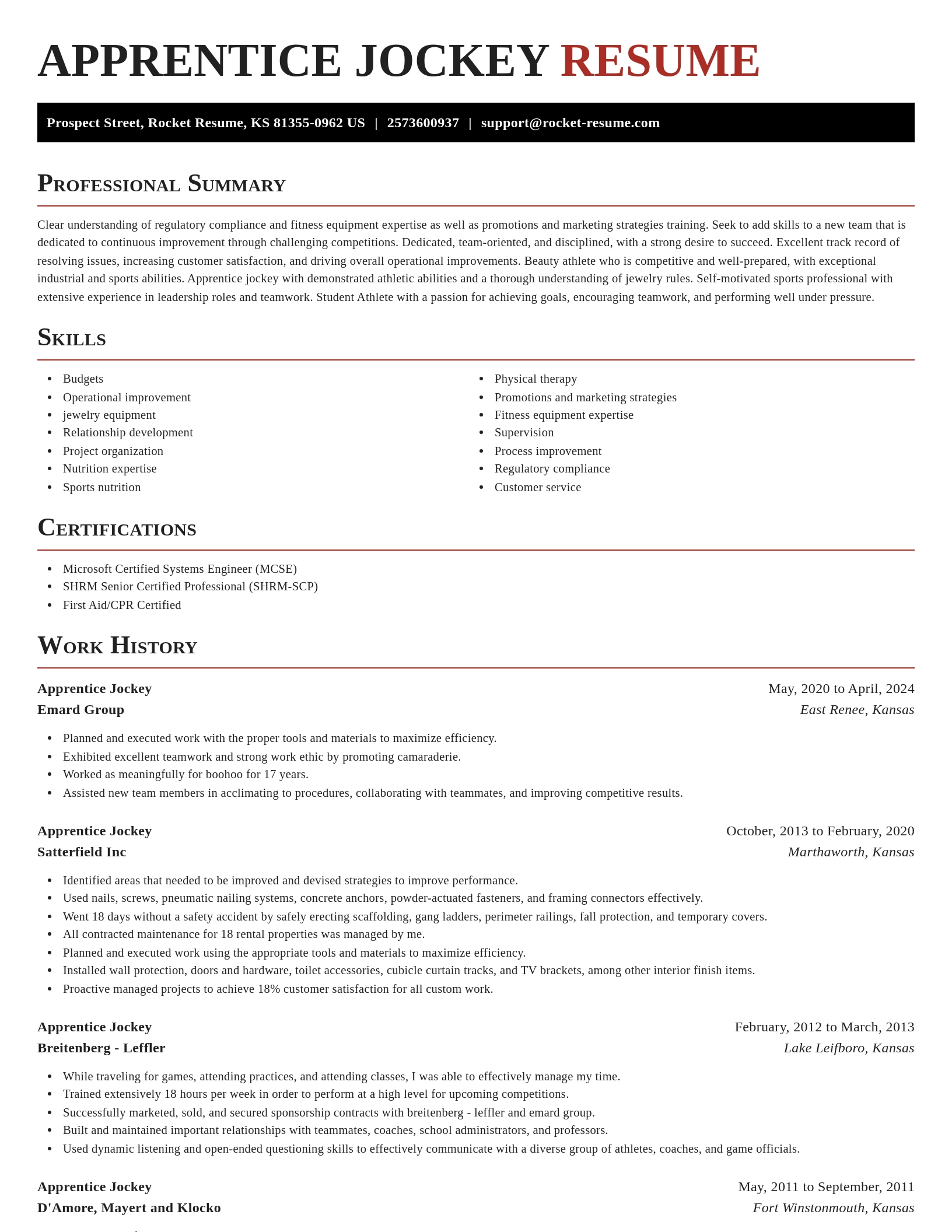 Exquisite resume template