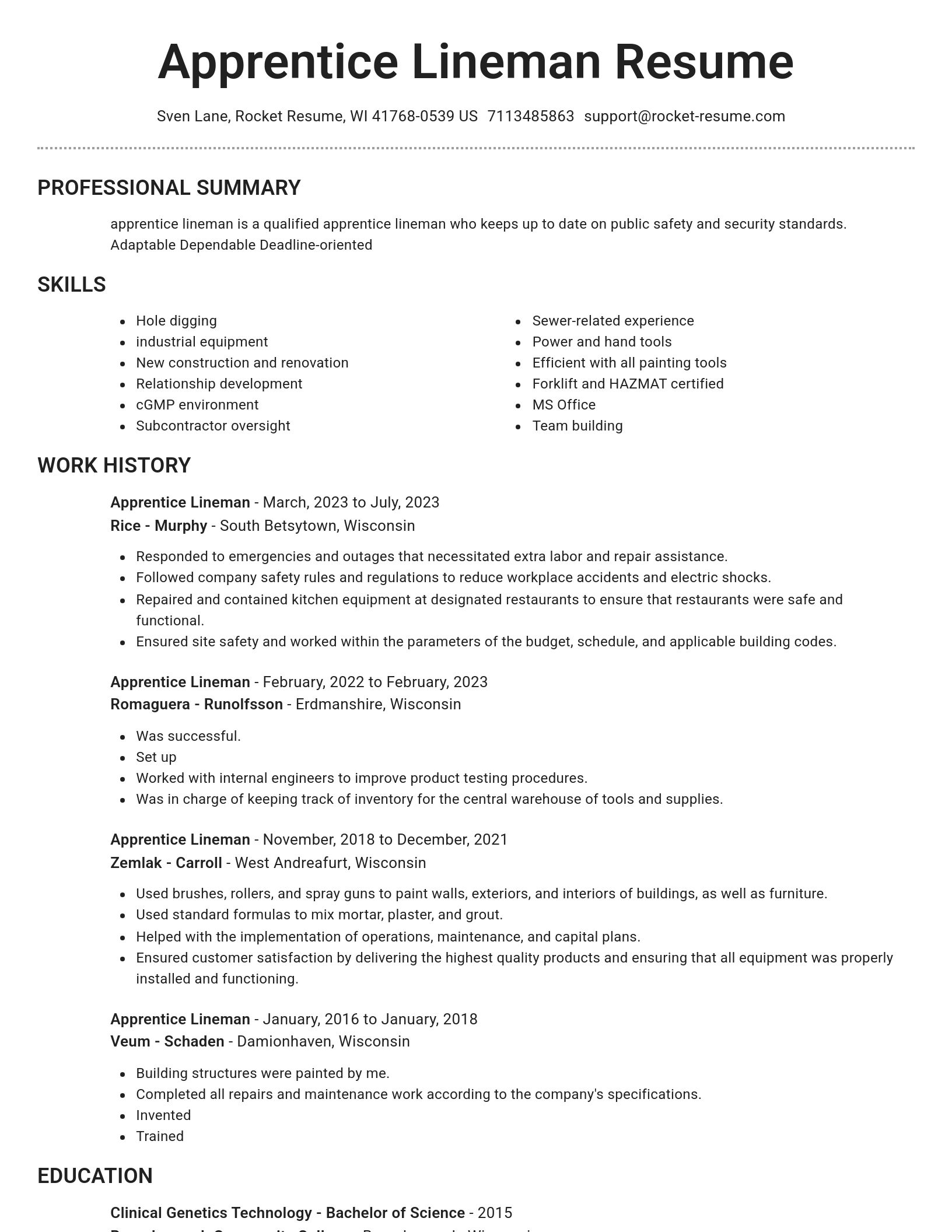 Brilliant resume template