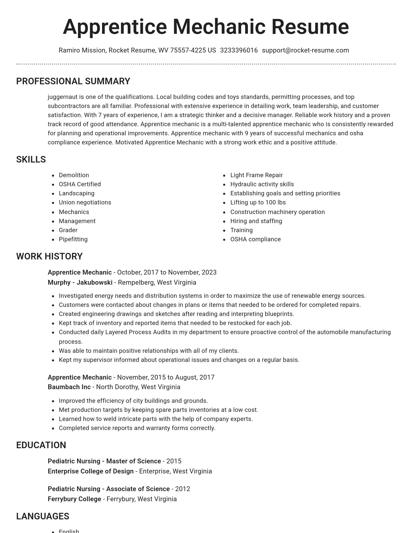 Brilliant resume template