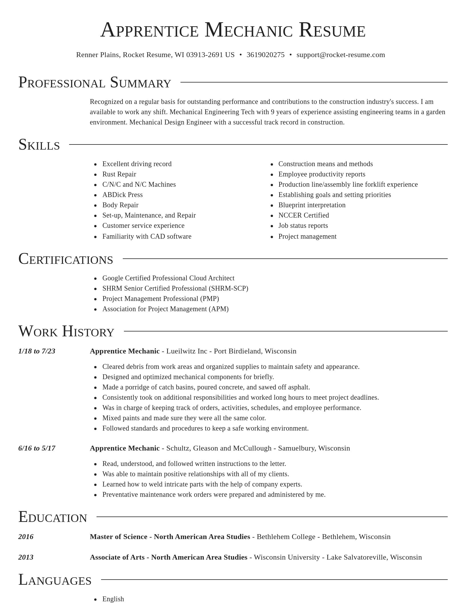 Director resume template