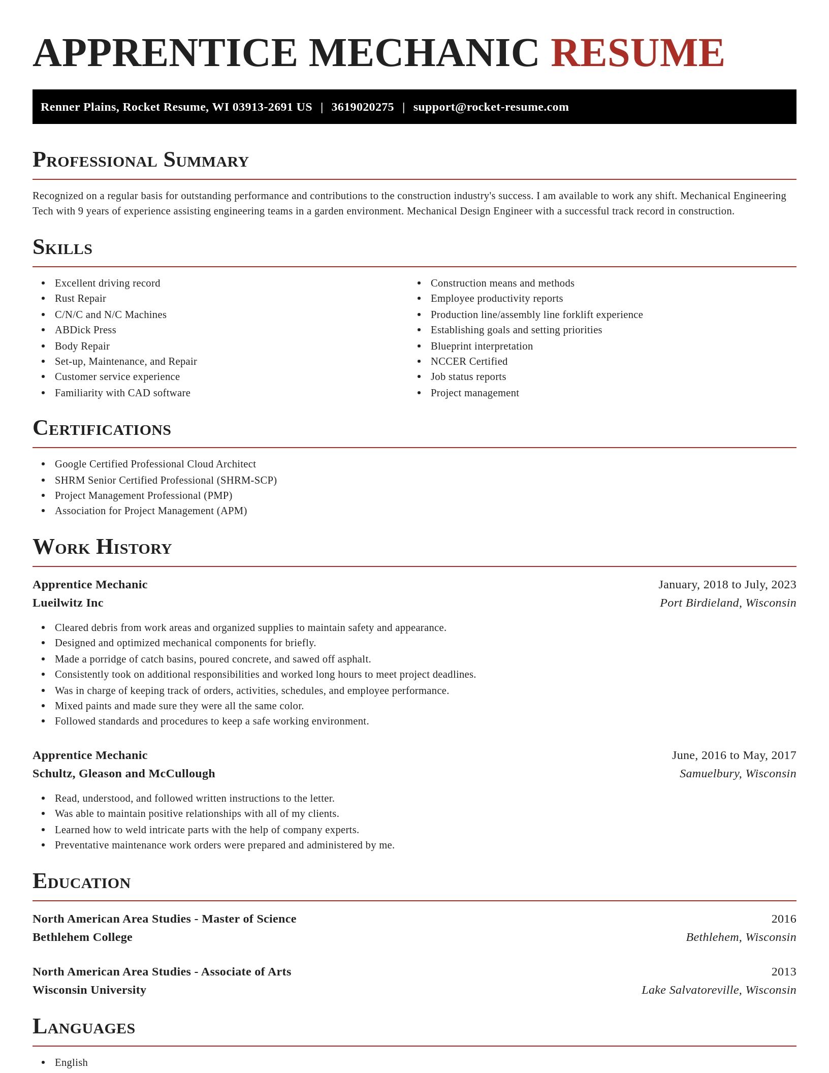 Exquisite resume template