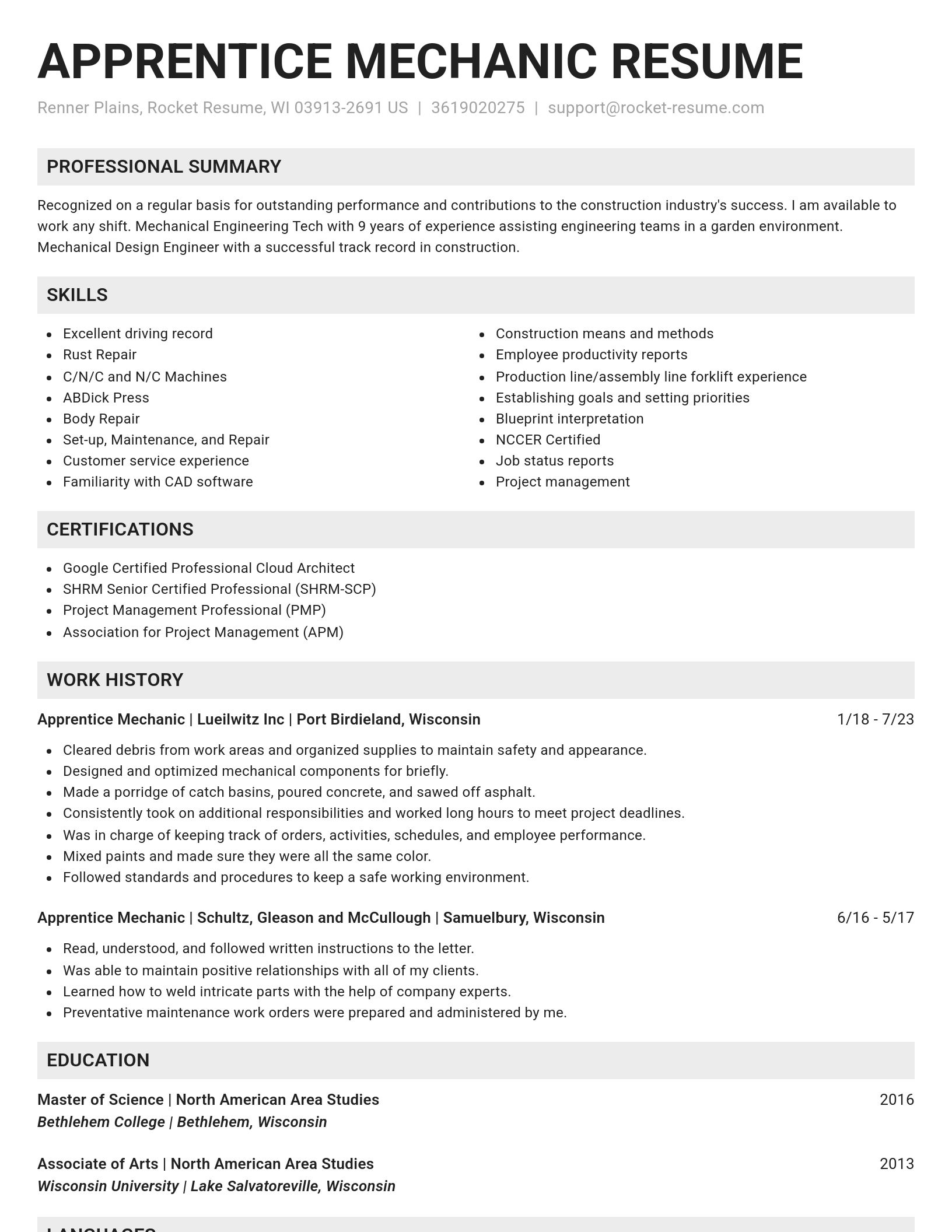 Genius resume template