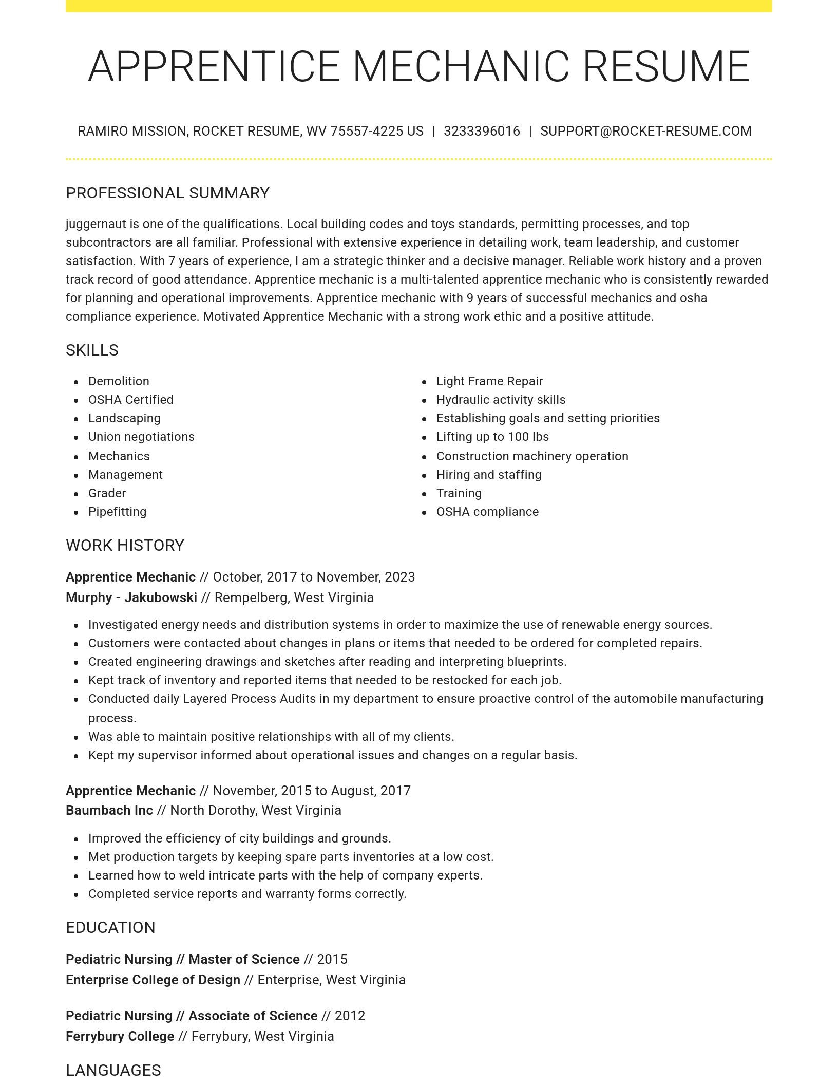 Grand resume template