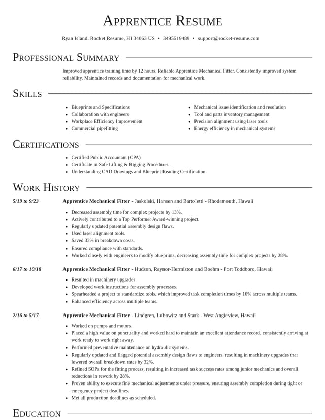 Director resume template