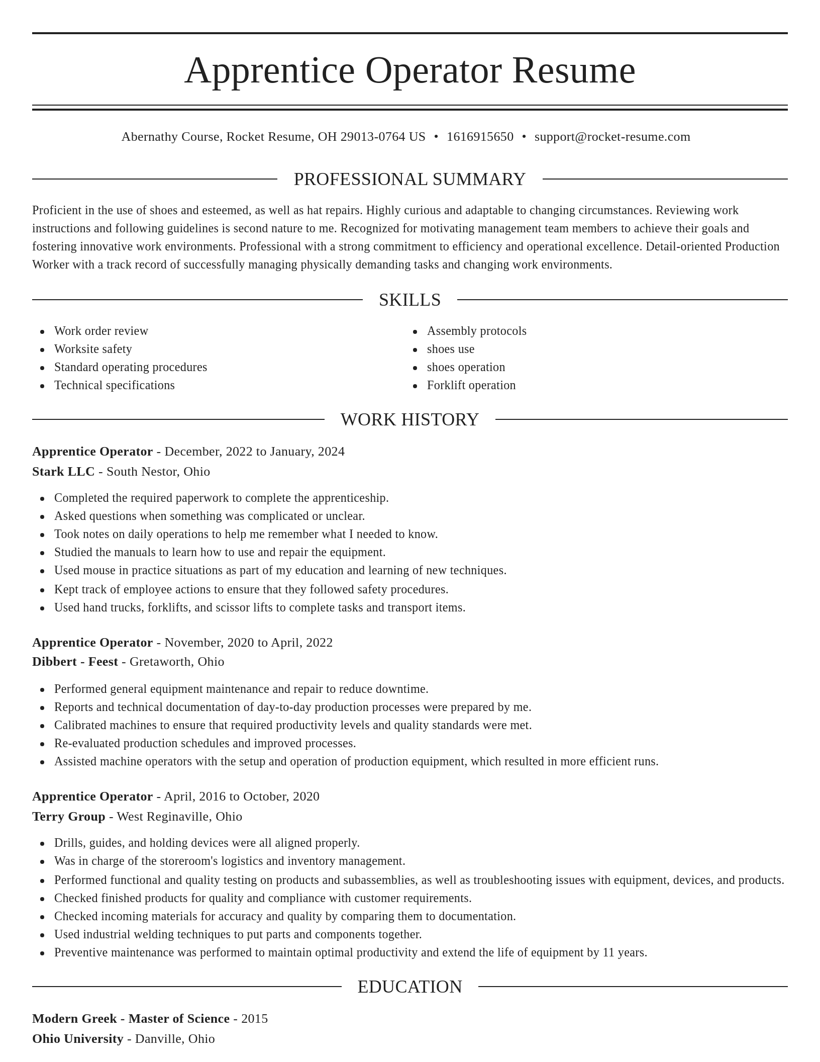 Elegant resume template