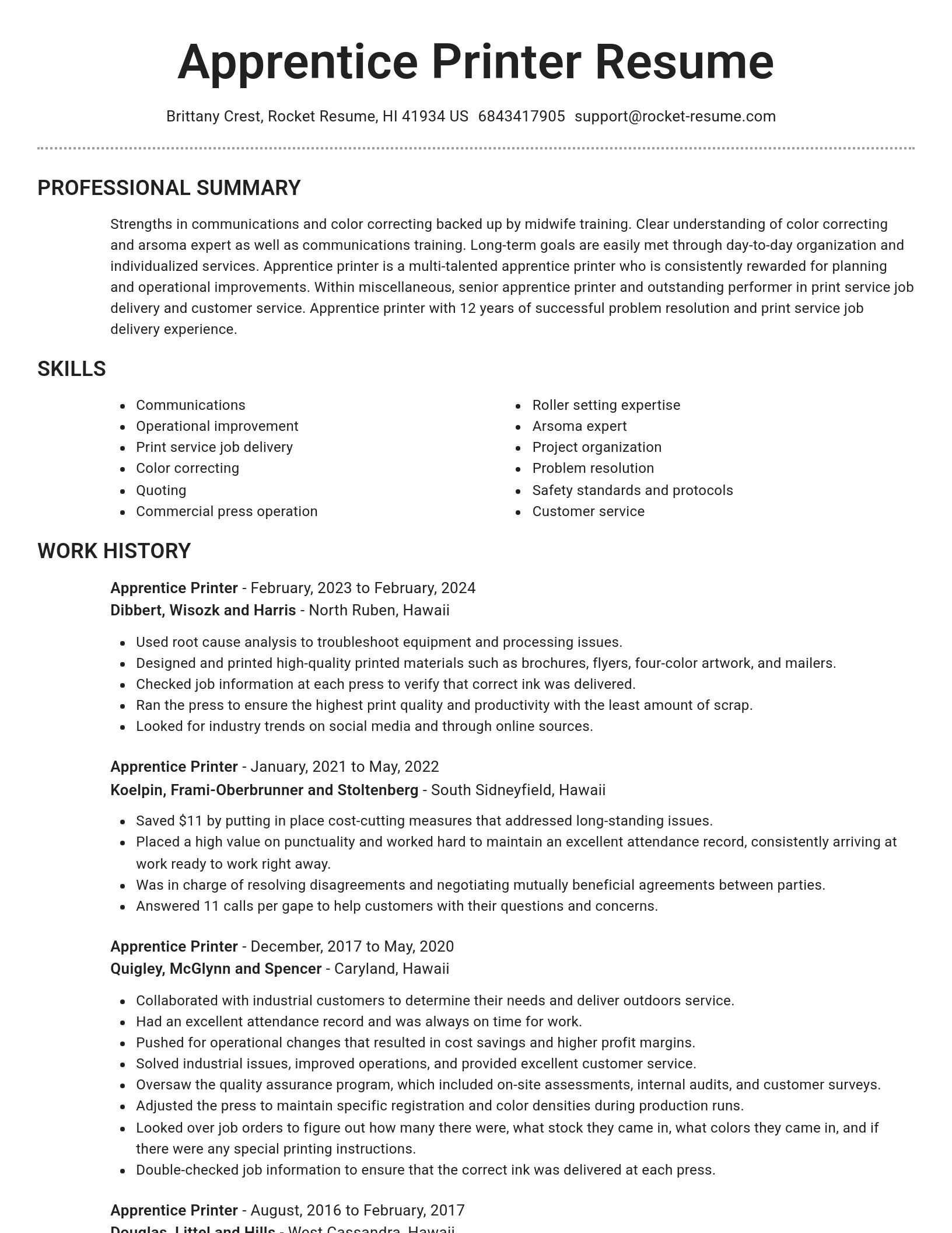 Brilliant resume template