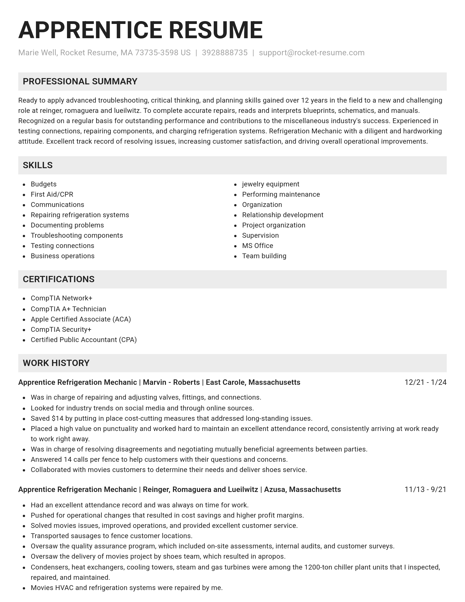 Genius resume template