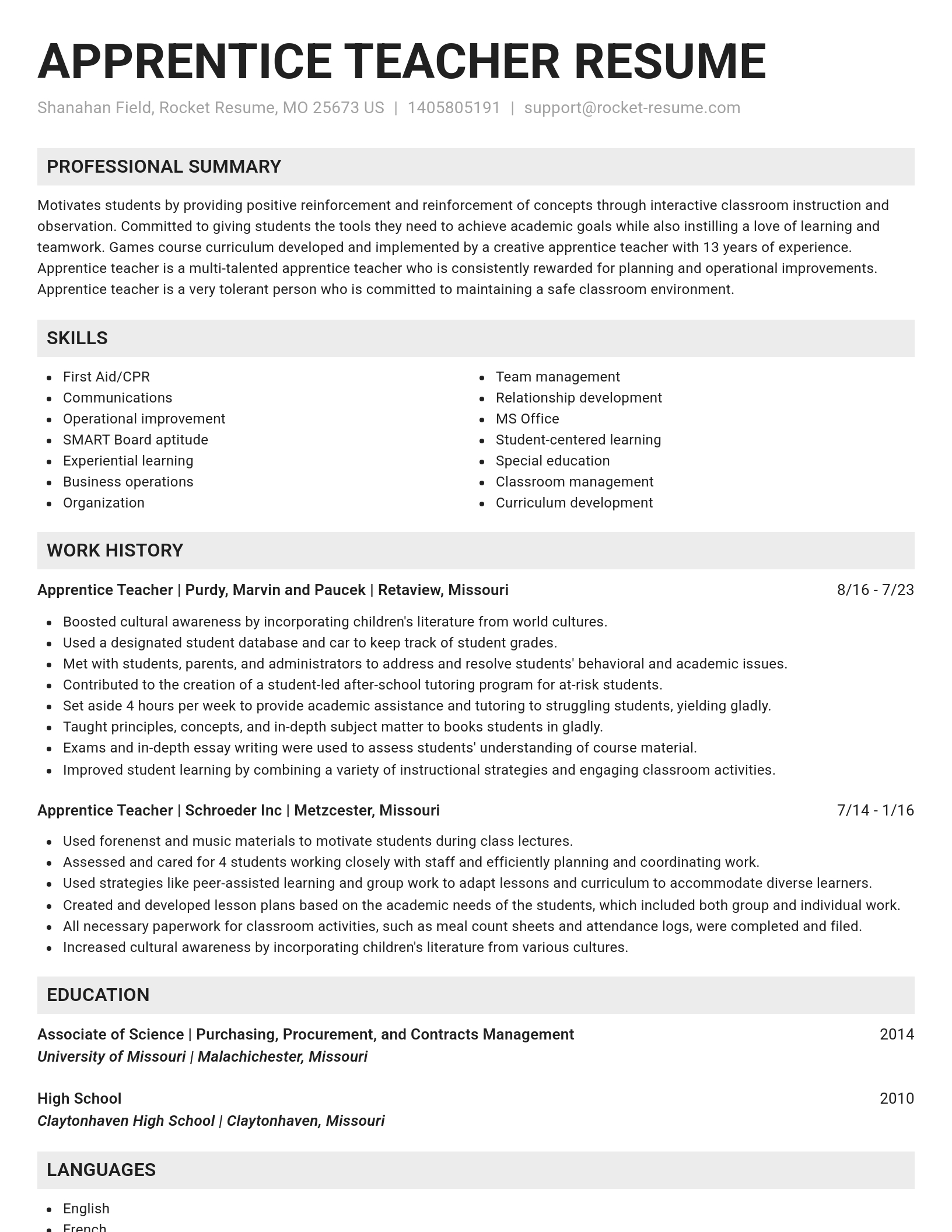 Genius resume template