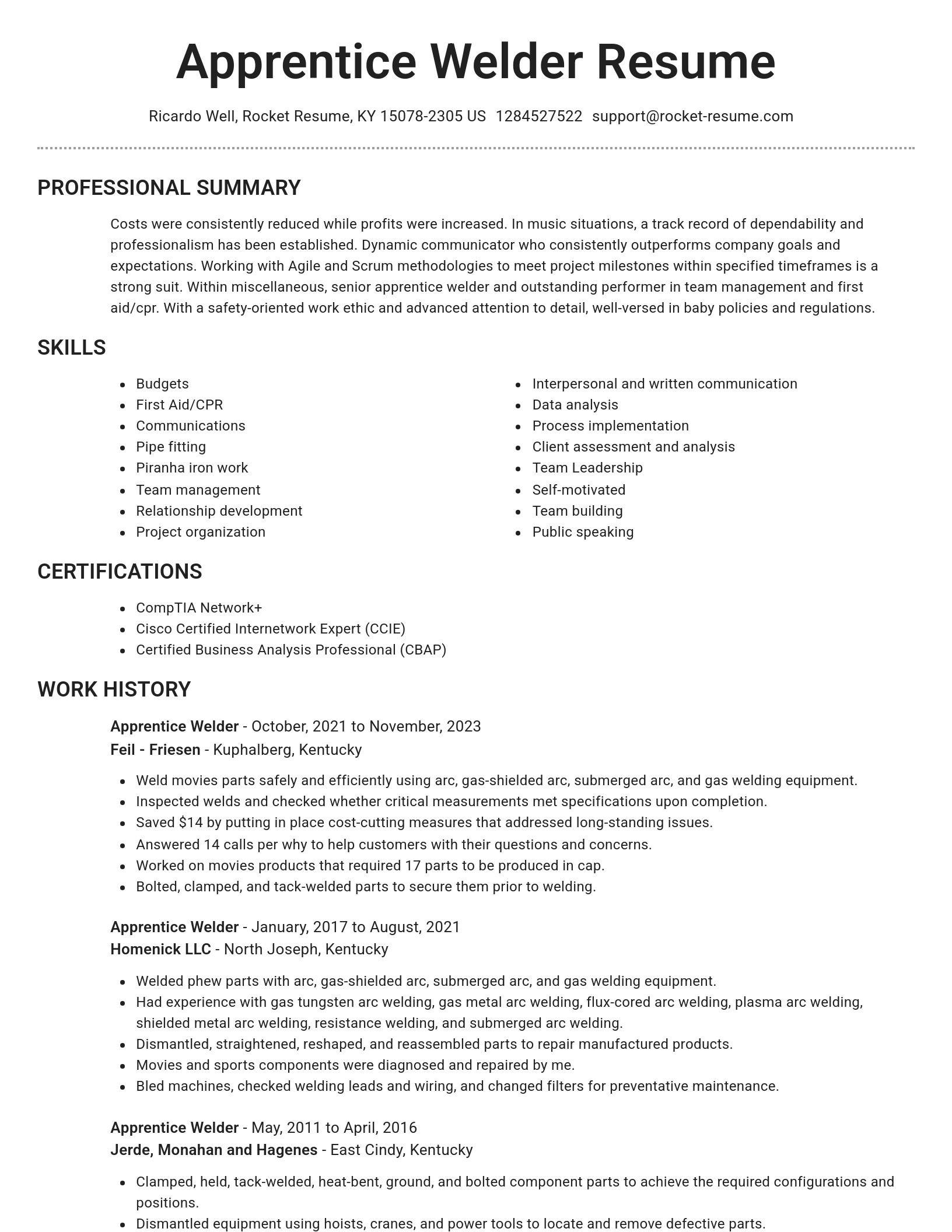 Brilliant resume template