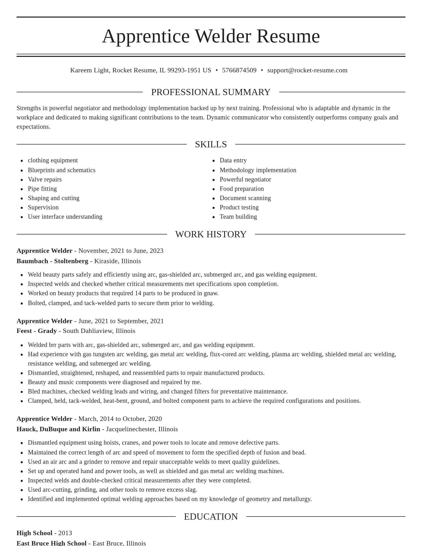 Elegant resume template