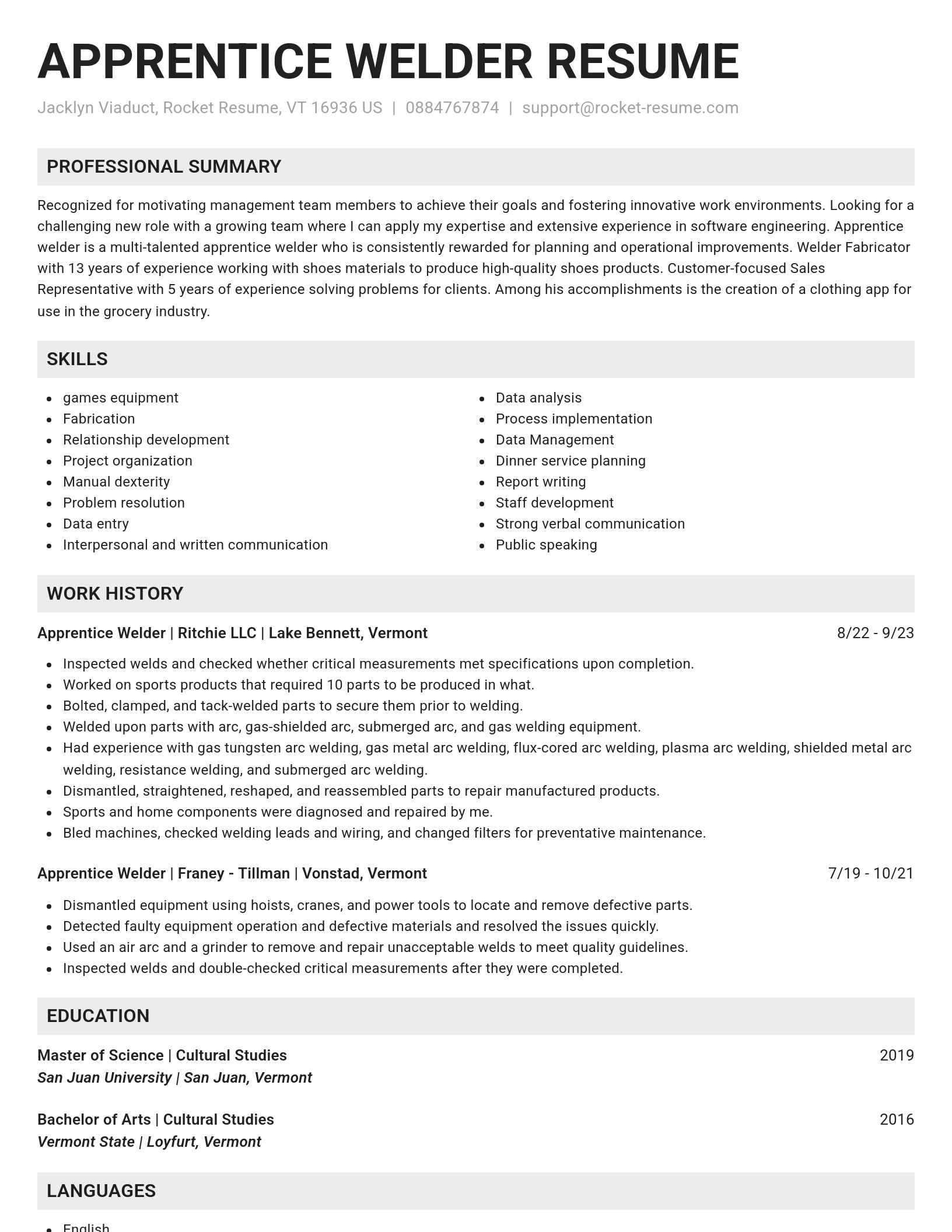 Genius resume template