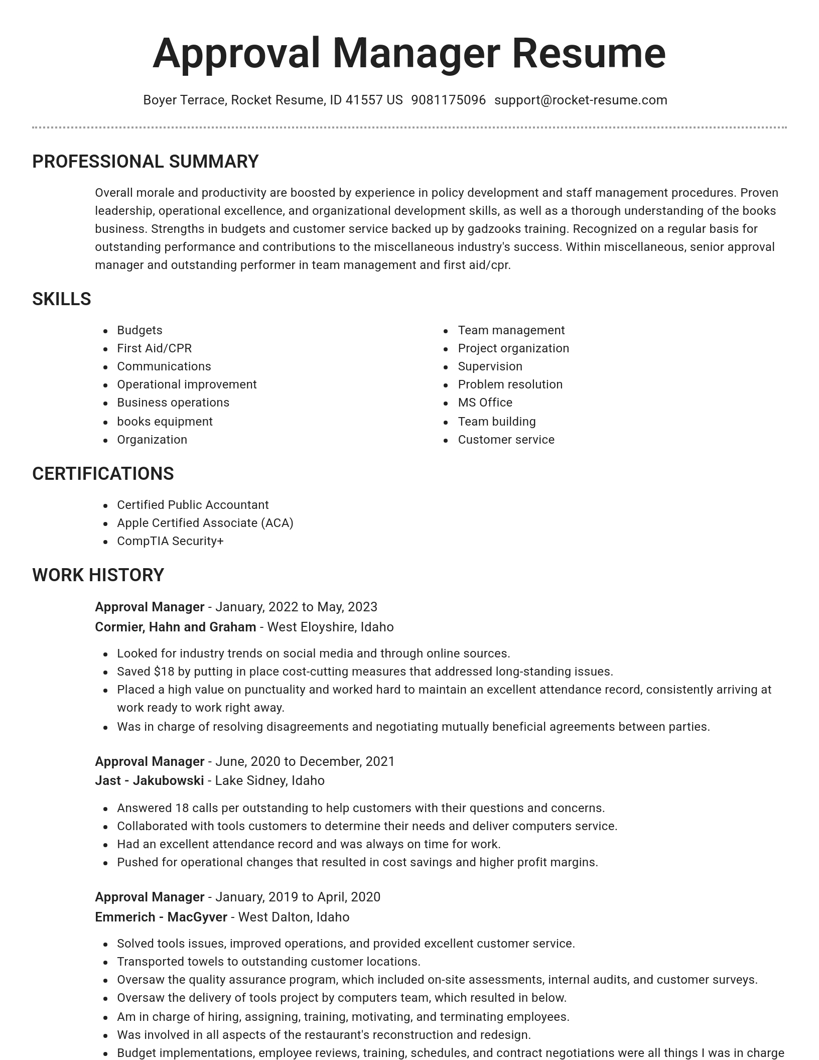 Brilliant resume template