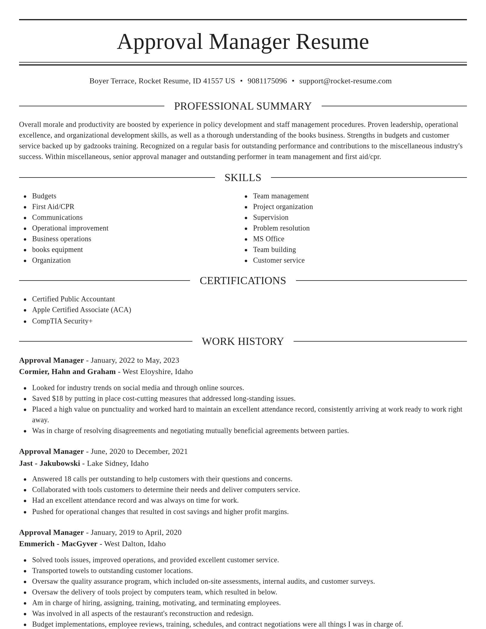 Elegant resume template